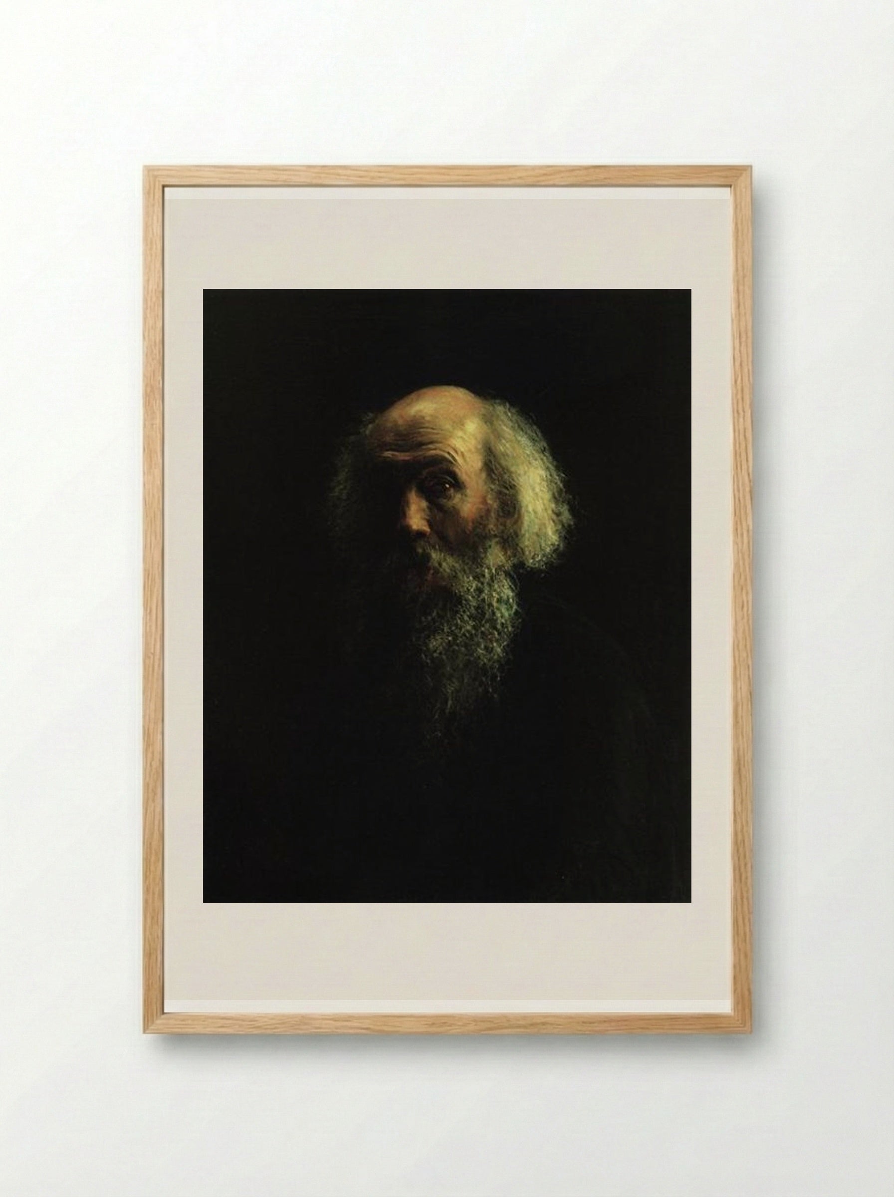 Self-Portrait - Nikolai Ge - Framed Print Wood
