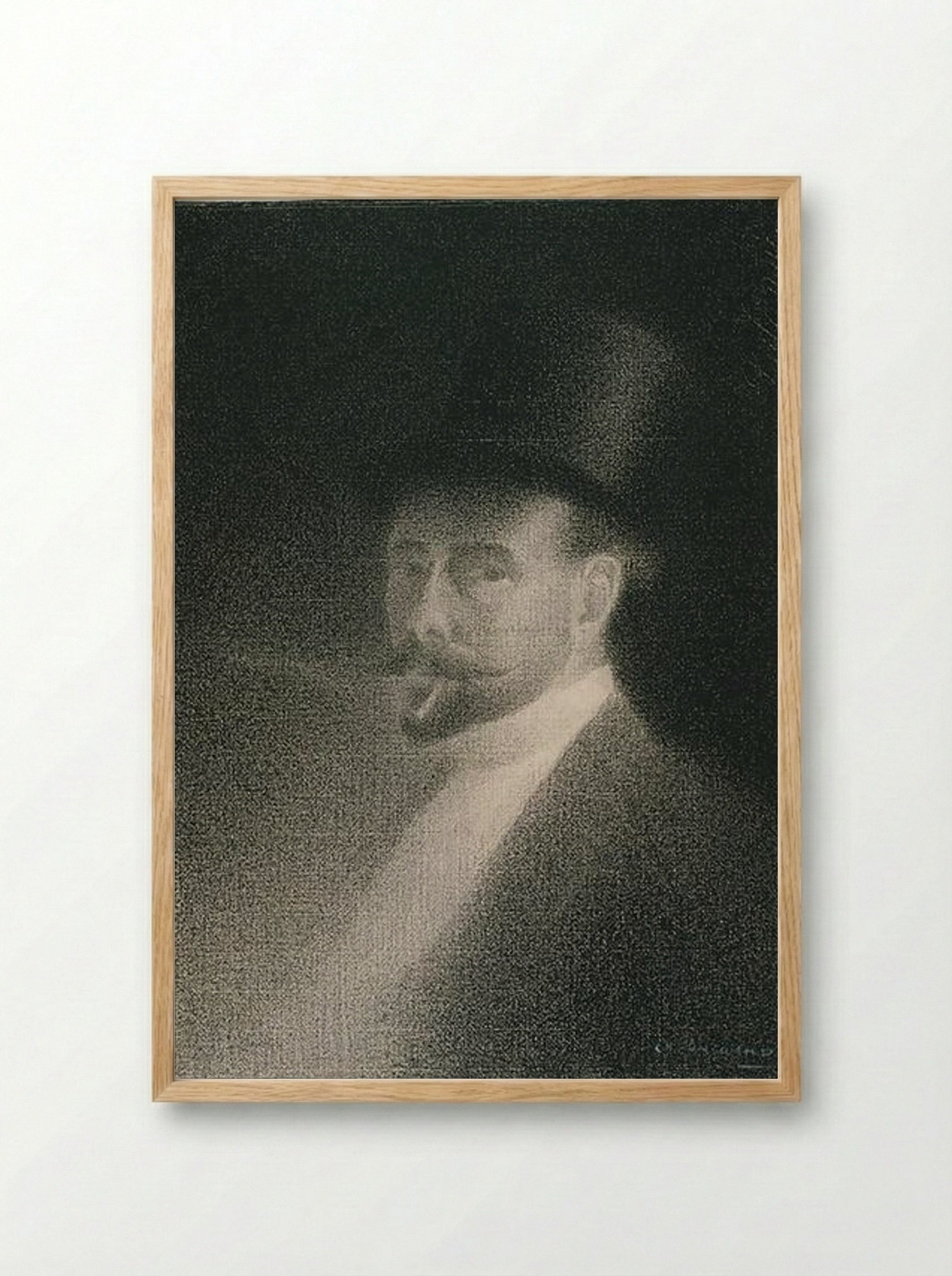 Self-Portrait - Charles Angrand - Framed Print Wood