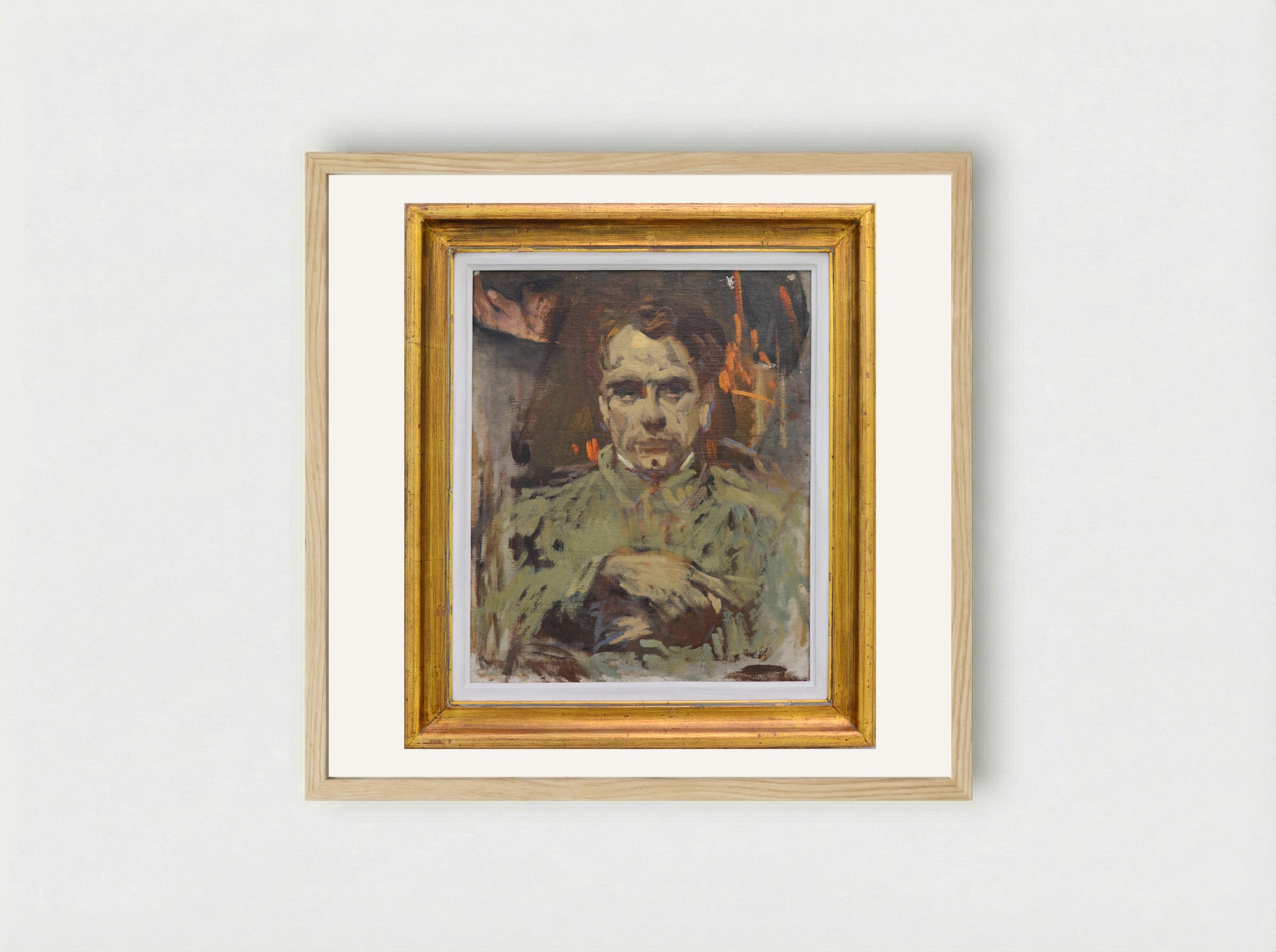 Self-Portrait - Nicolae Tonitza - Framed Print Wood