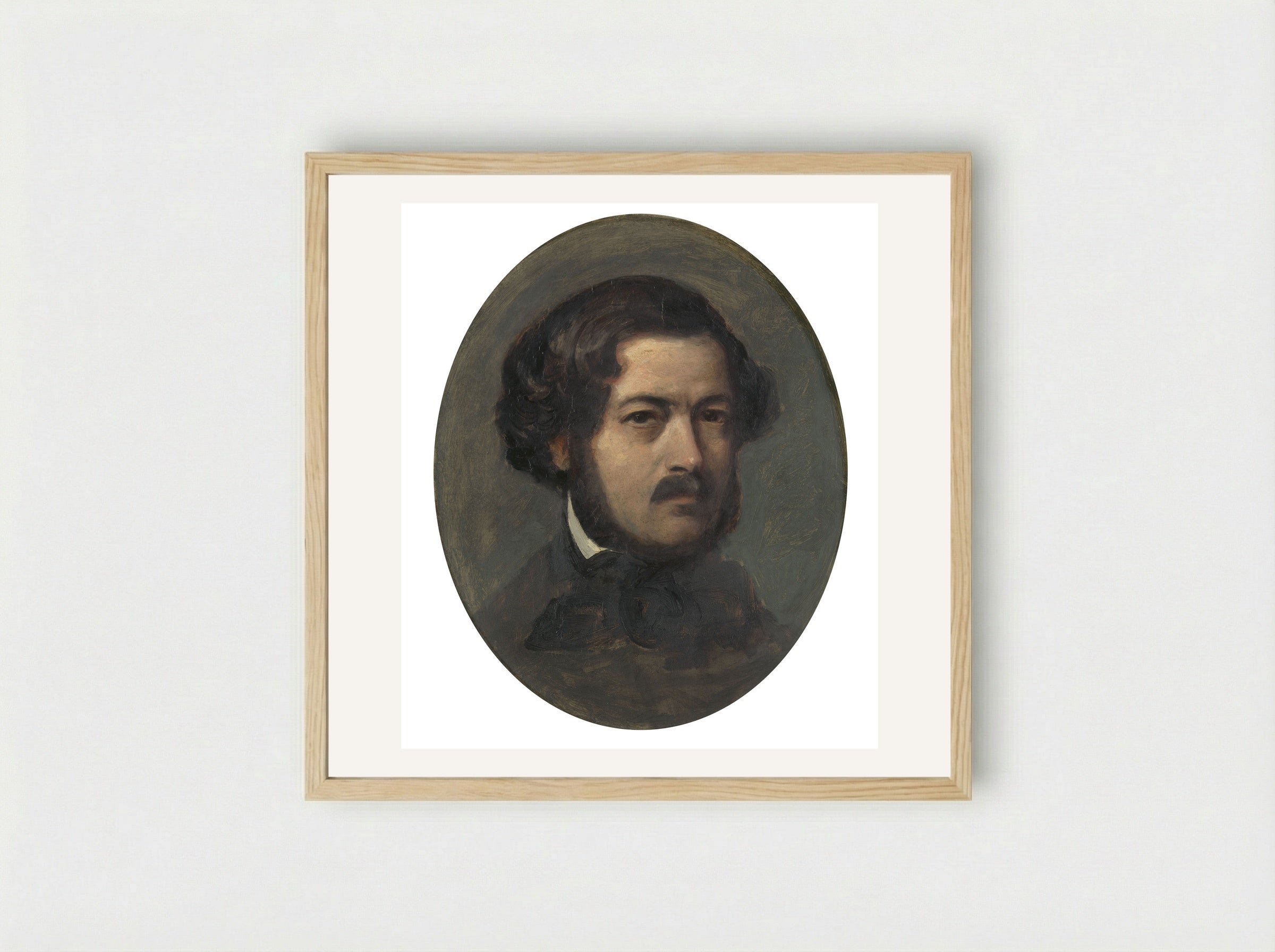 Self-Portrait - Franz Xaver Winterhalter - Framed Print Wood