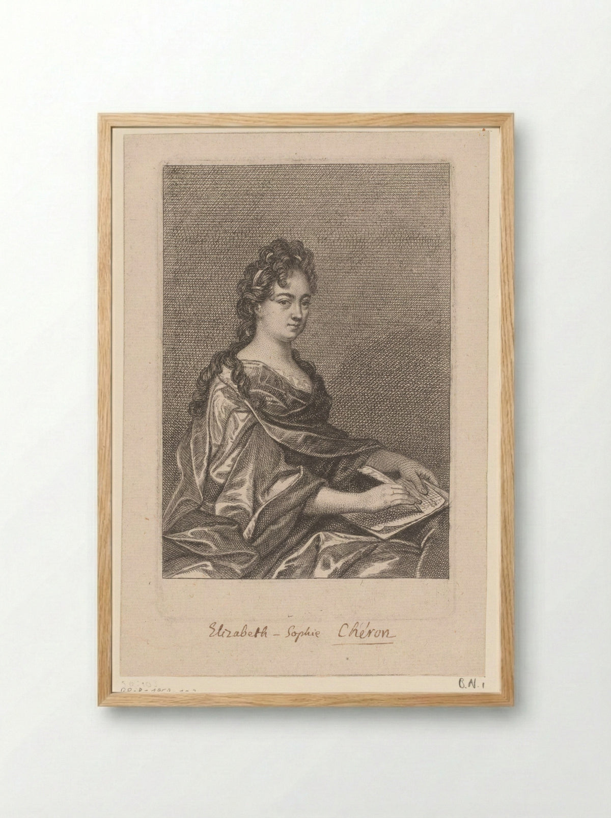 Self-Portrait - Elisabeth Sophie Chéron - Framed Print Wood