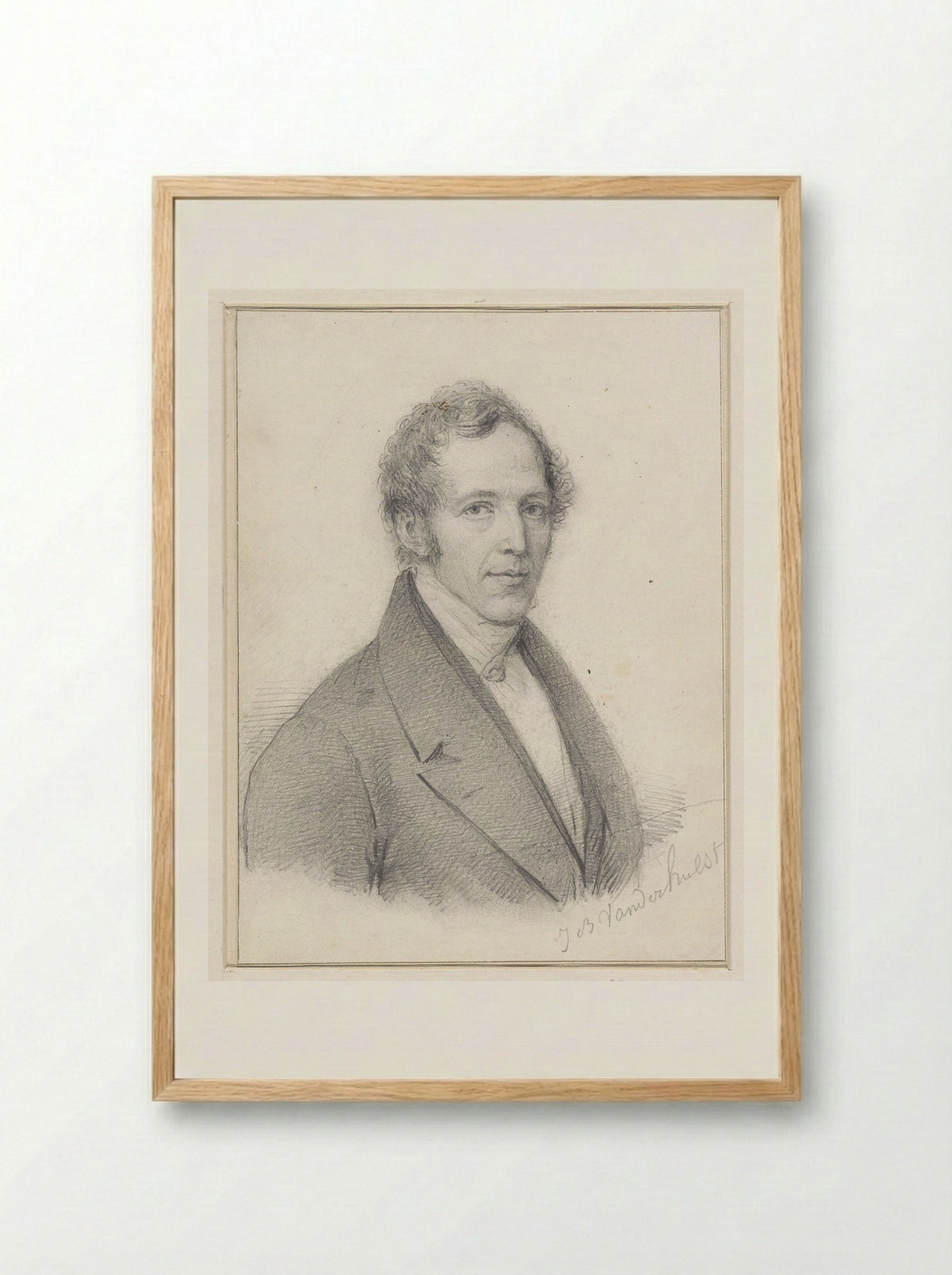 Self-Portrait - Jean-Baptiste Van der Hulst - Framed Print Wood