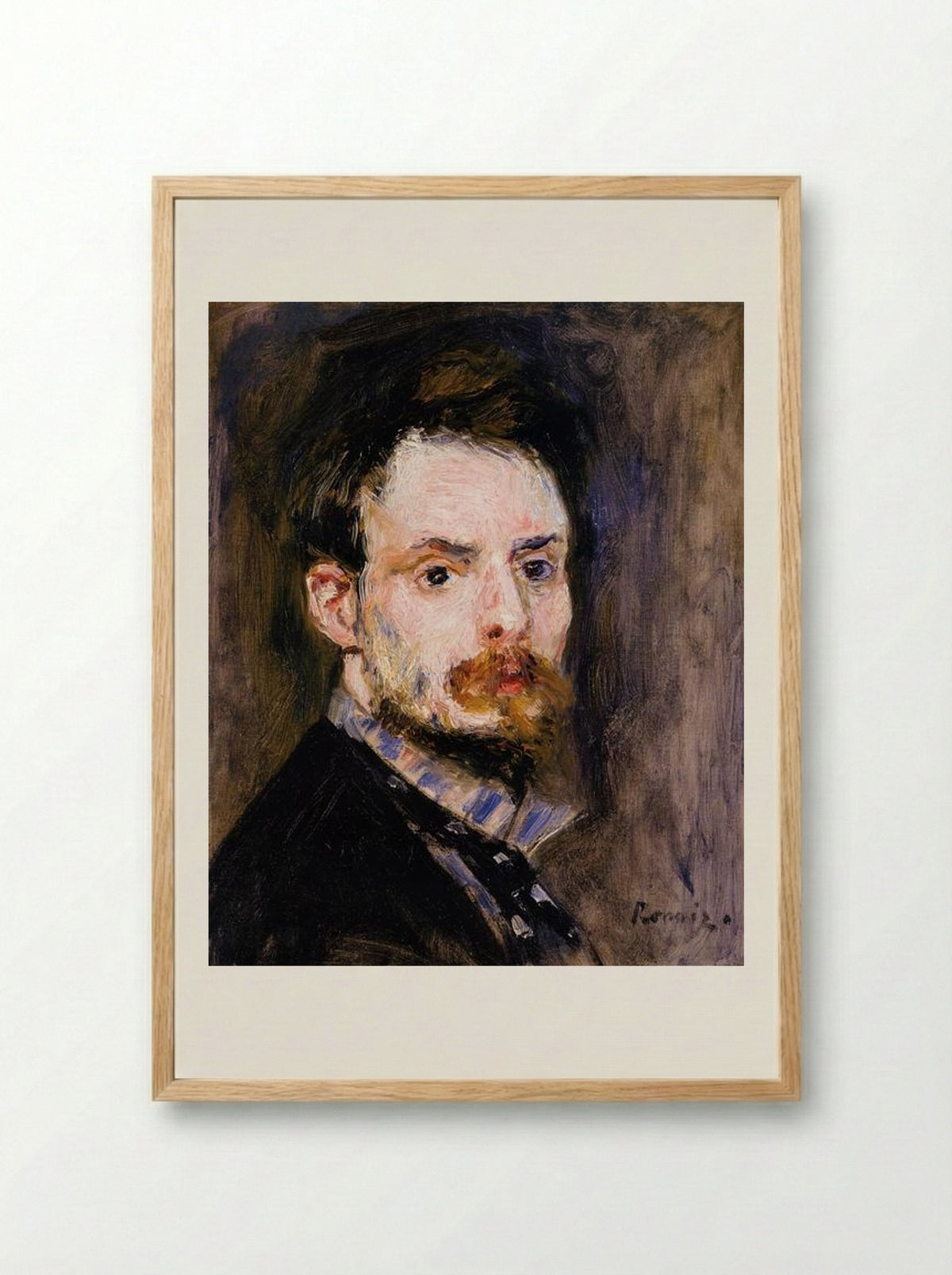 Self-Portrait - Pierre-Auguste Renoir - Framed Print Wood