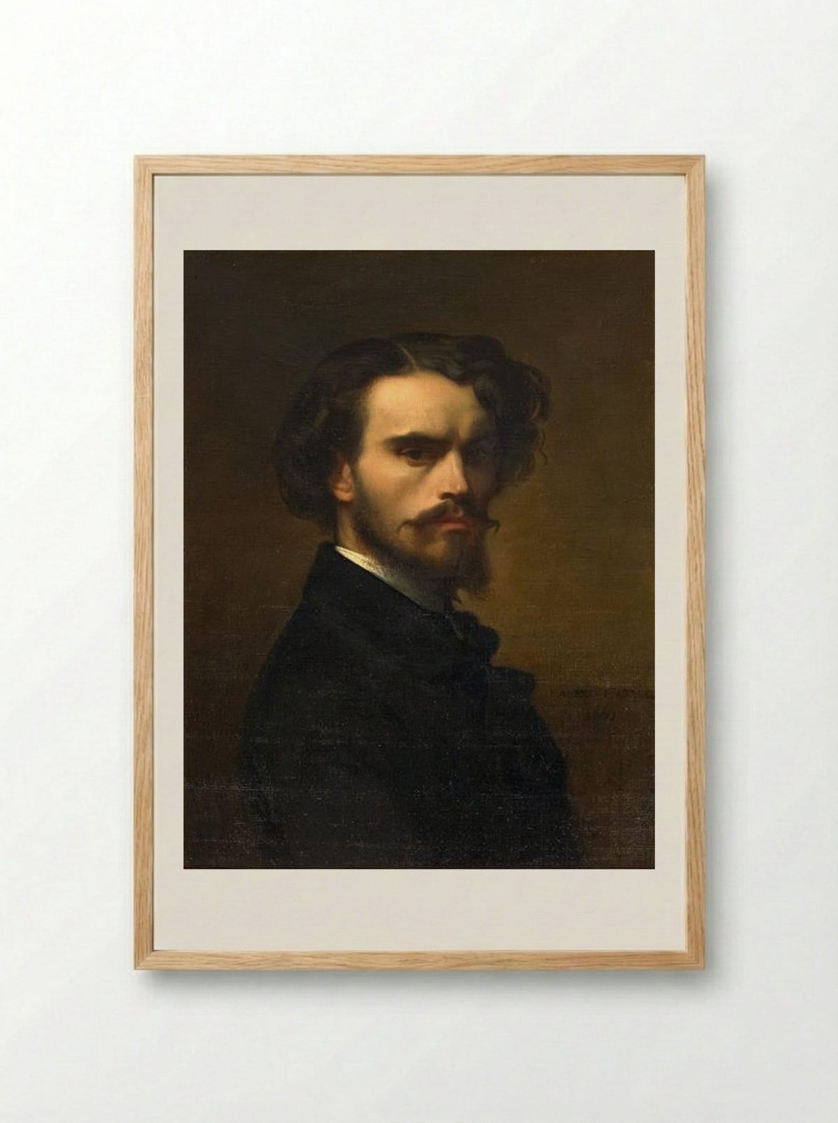Self-Portrait - Alexandre Cabanel - Framed Print Wood