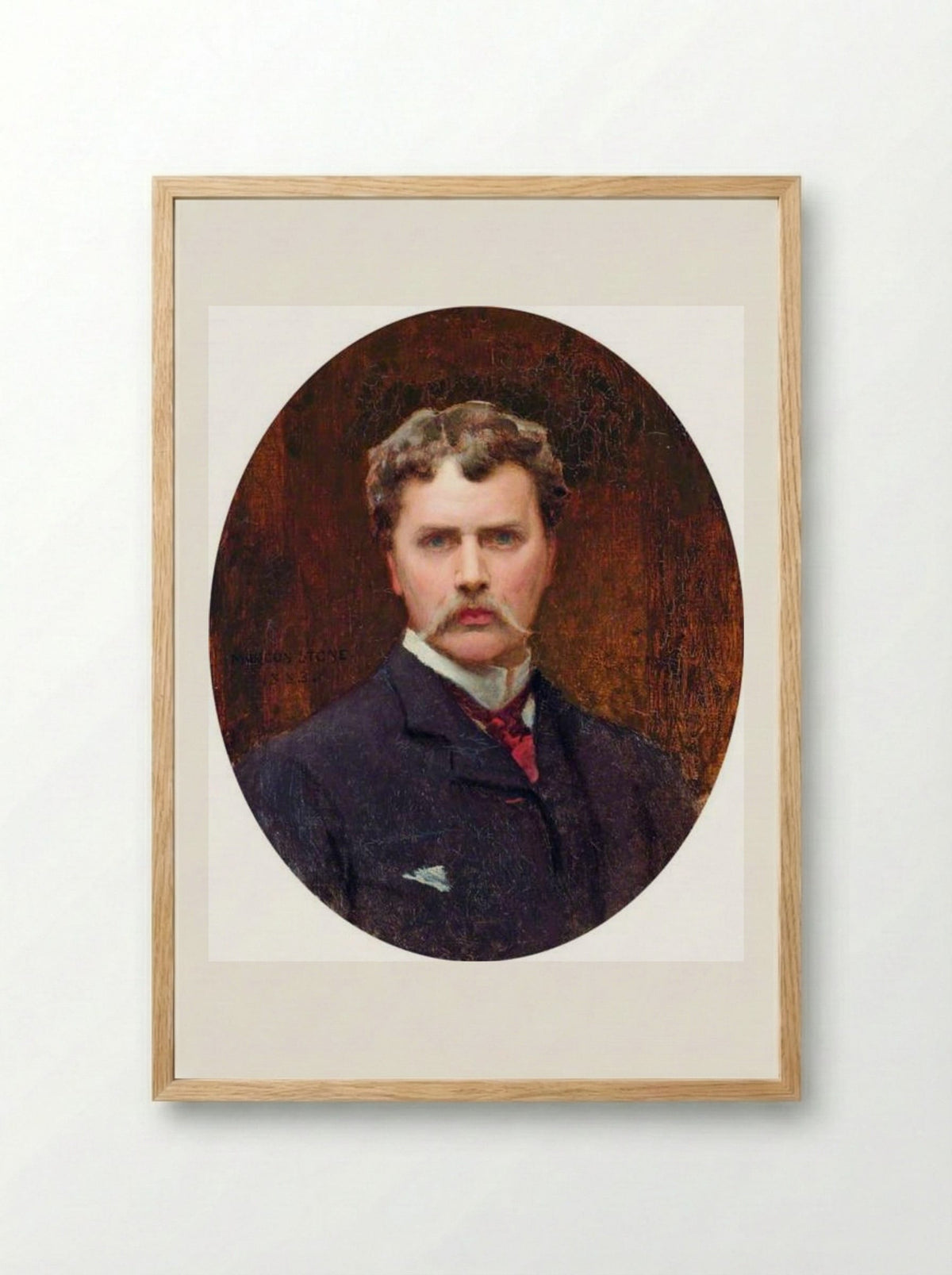 Self Portrait - Marcus Stone - Framed Print Wood