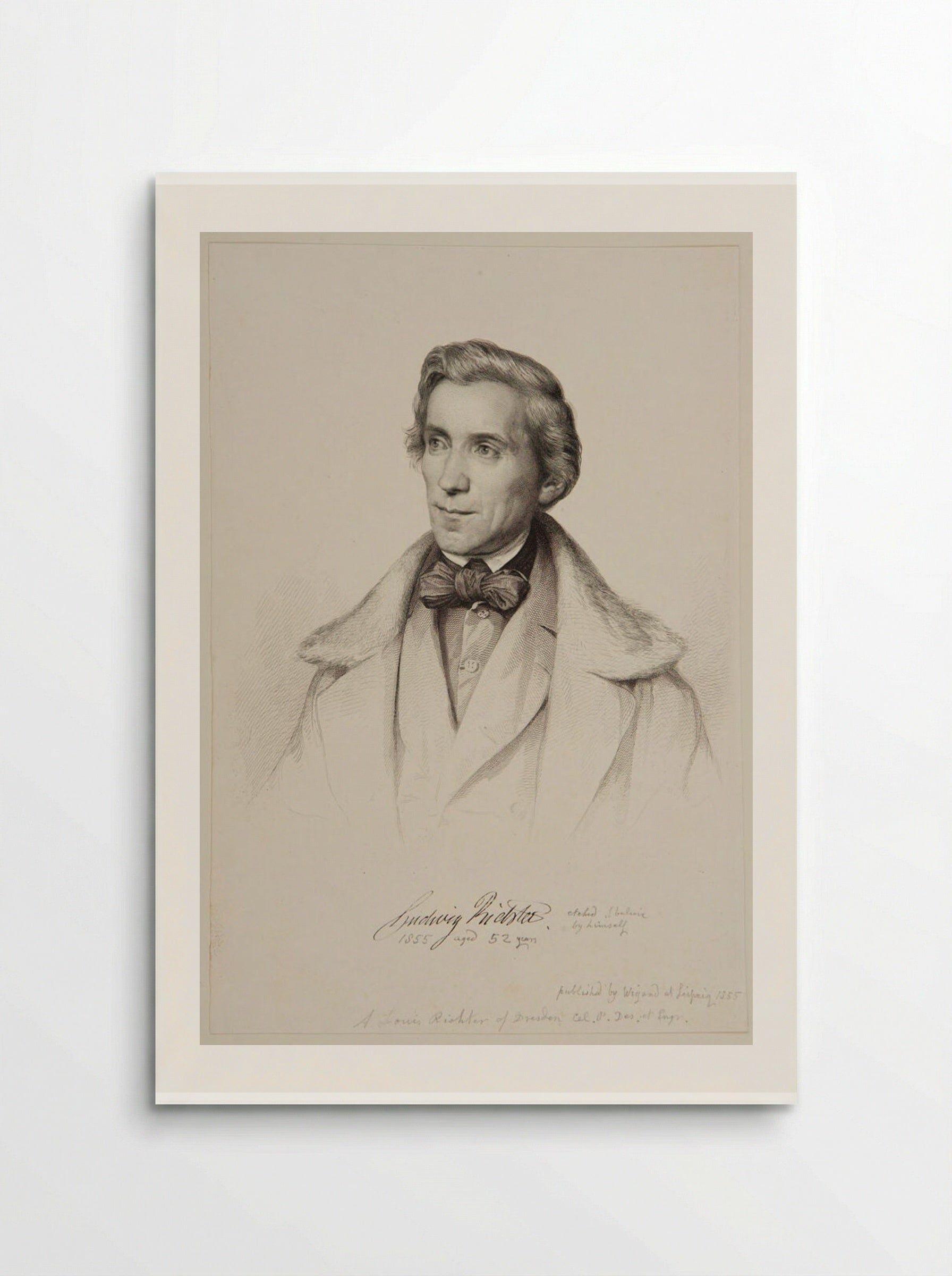 Self-Portrait - Adrian Ludwig Richter - Poster