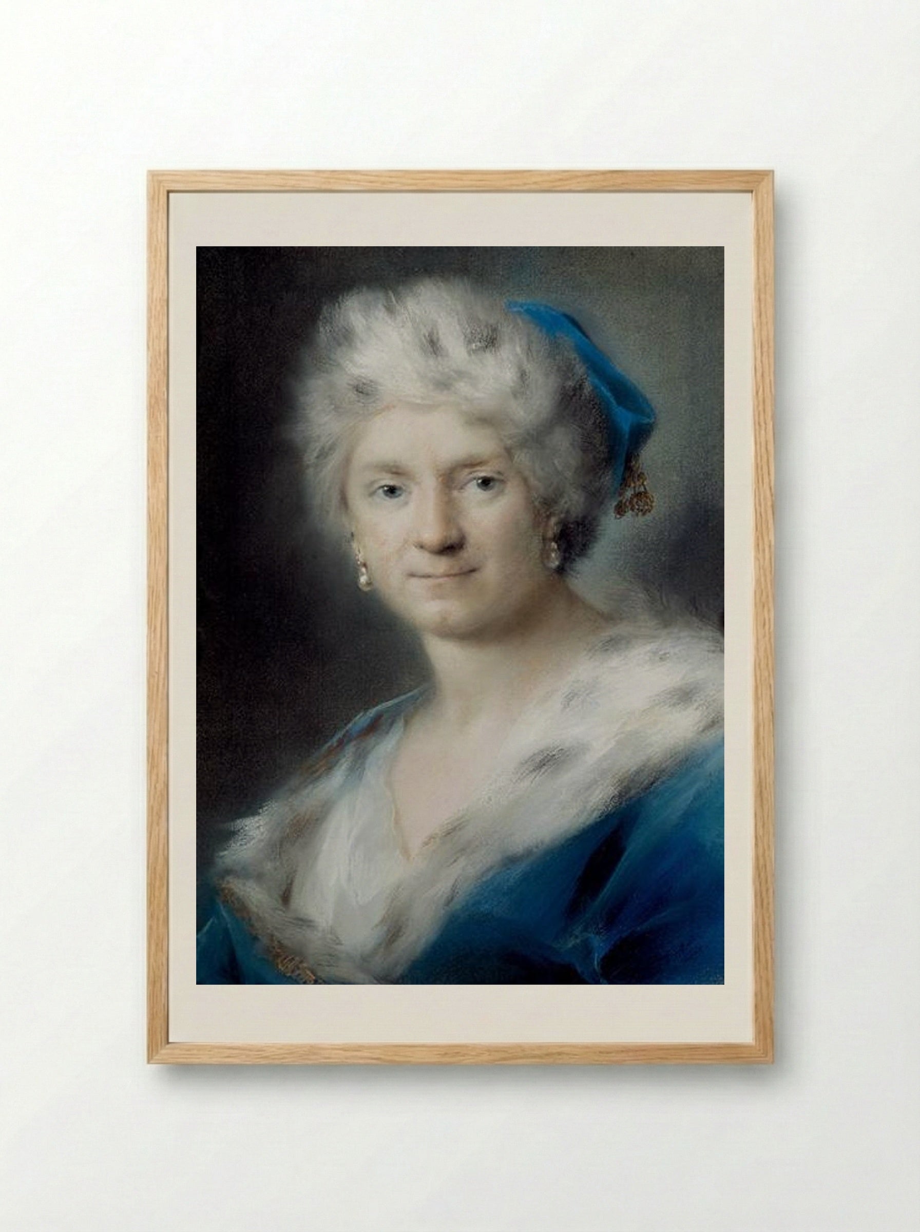 Self-portrait as Winter - Rosalba Carriera - Framed Print Wood