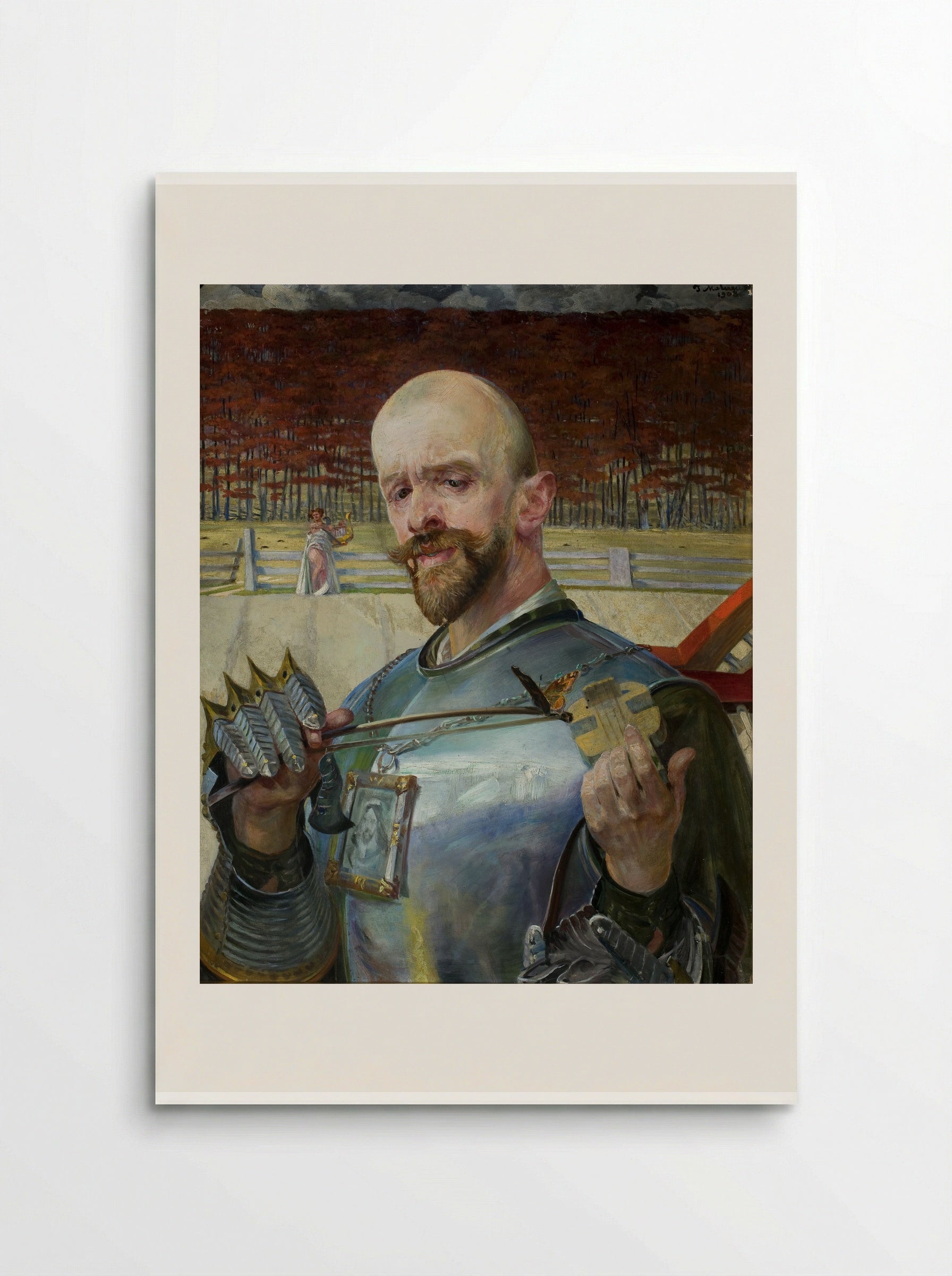 Self-portrait in Armour - Jacek Malczewski - Poster