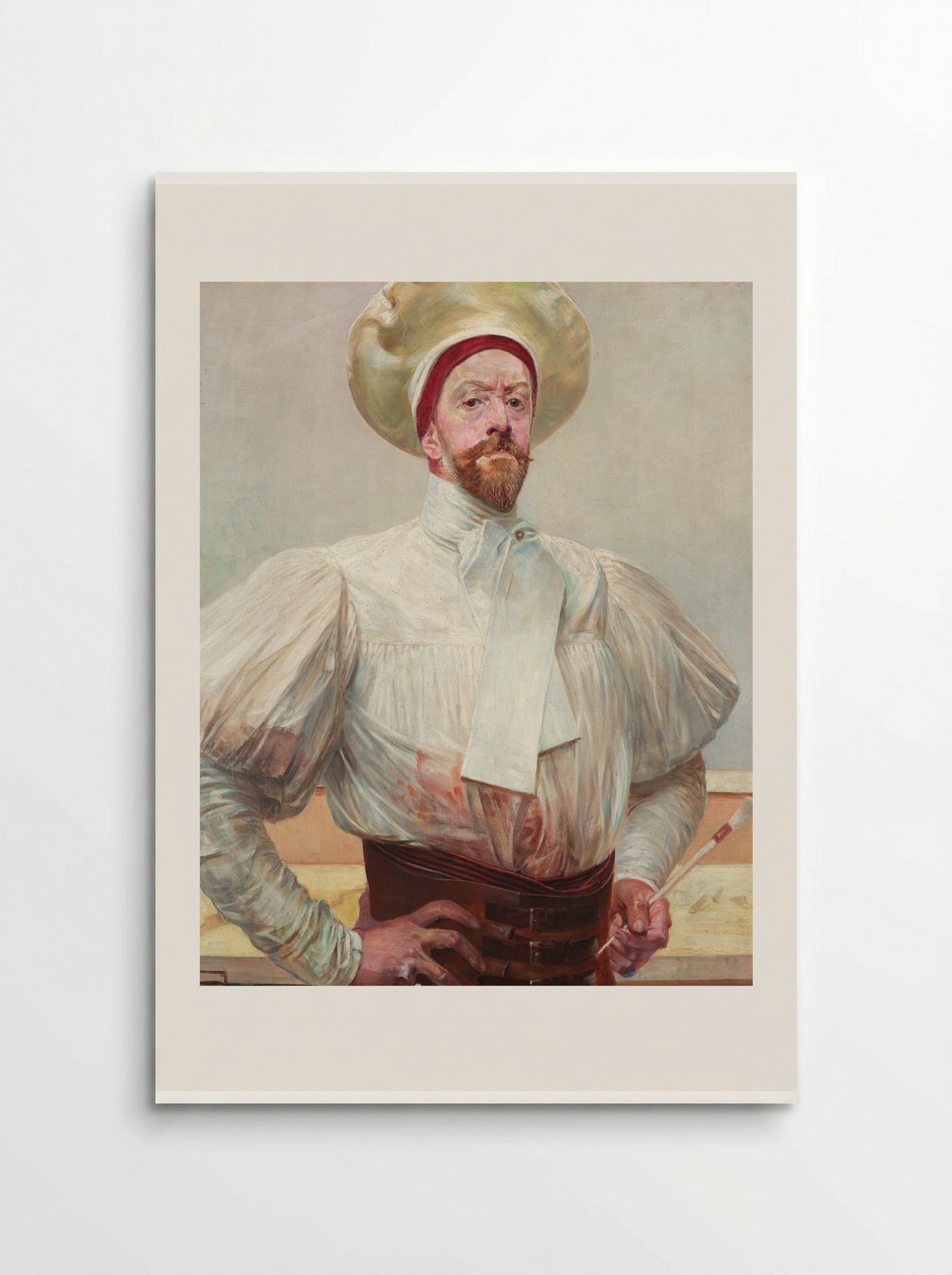 Self-portrait in White Dress - Jacek Malczewski - Poster