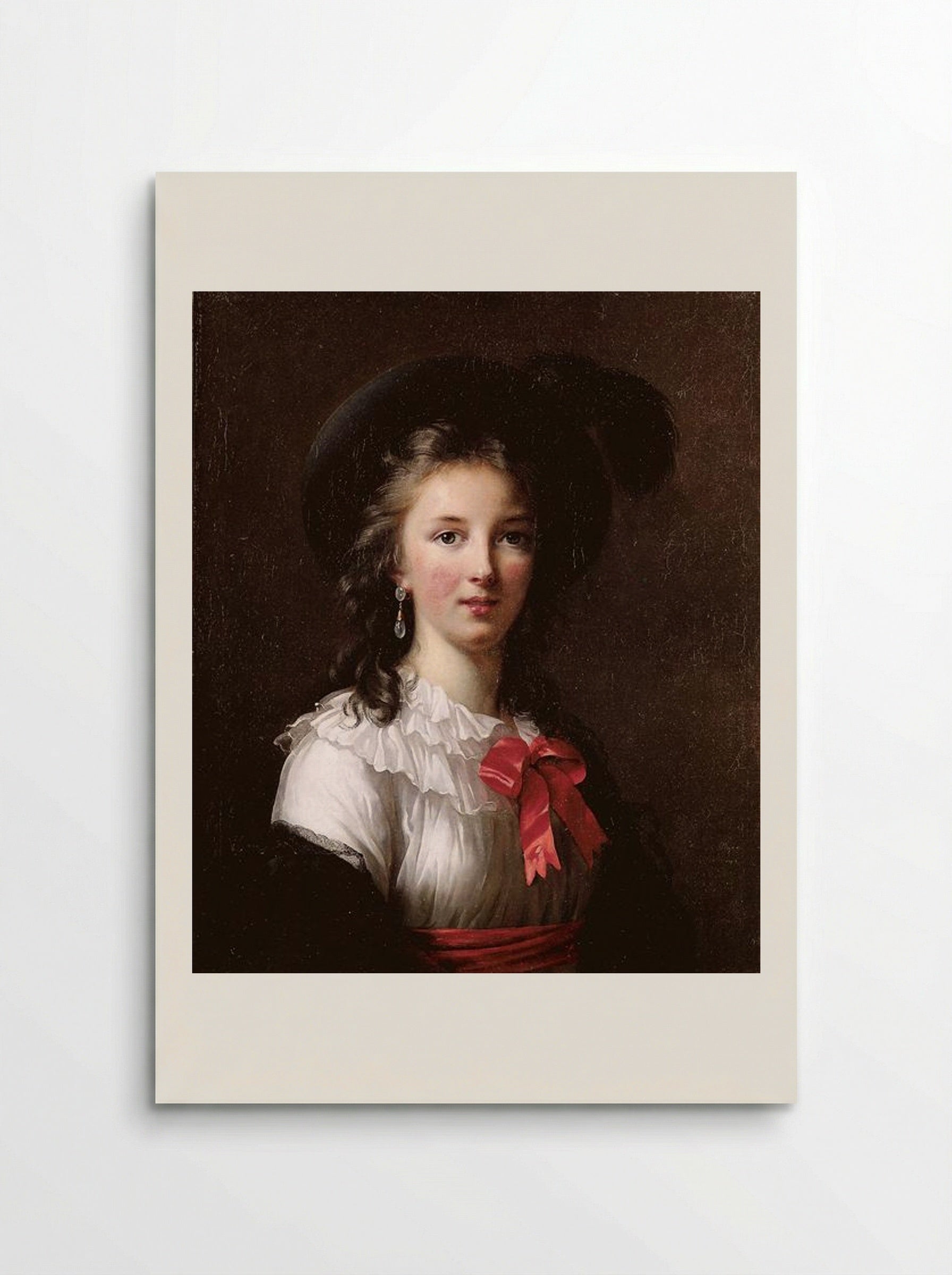 Self-portrait in a Straw Hat - Louise Elisabeth Vigée Le Brun - Poster