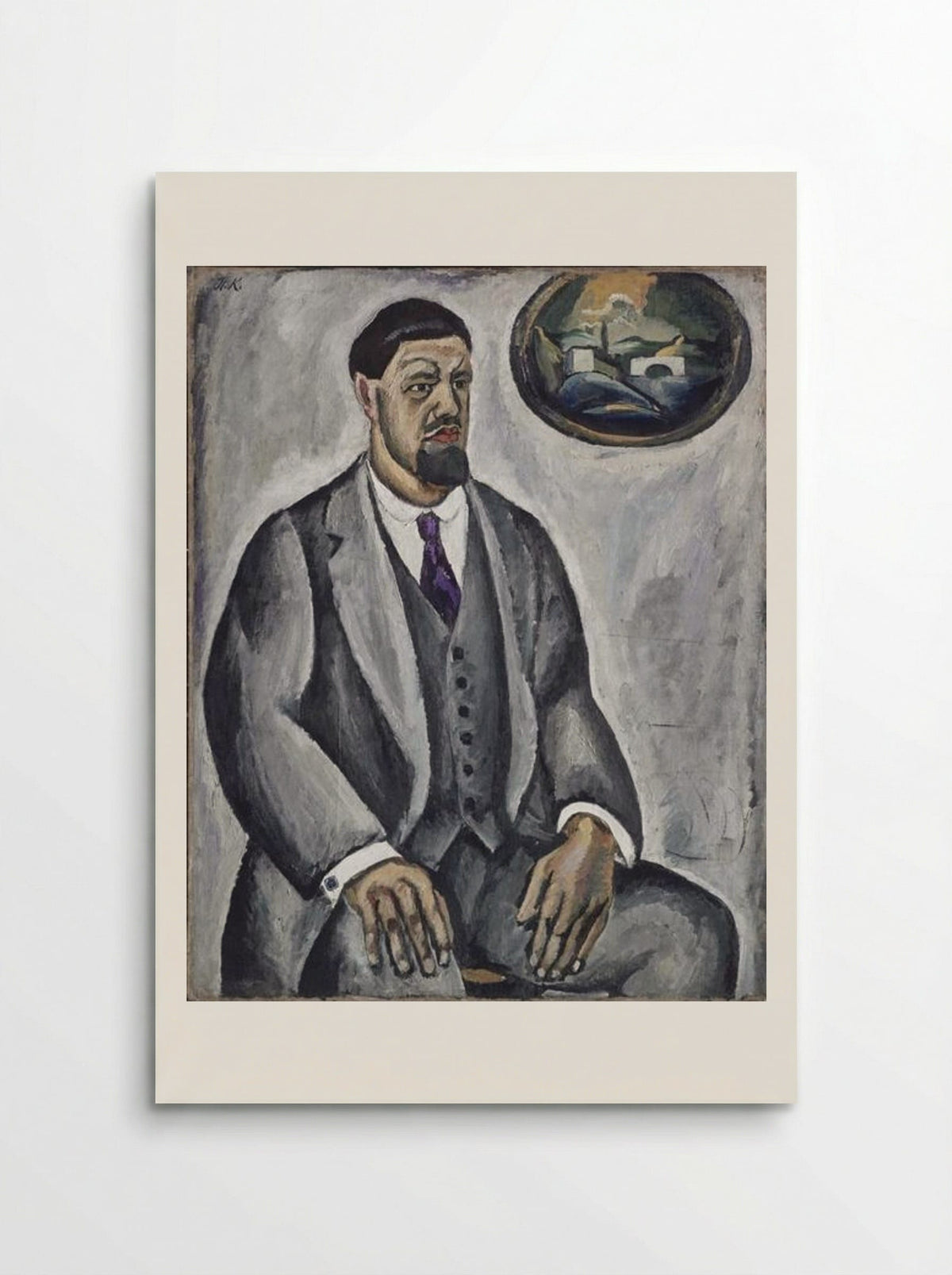 Self-portrait in gray - Pyotr Konchalovsky - Poster
