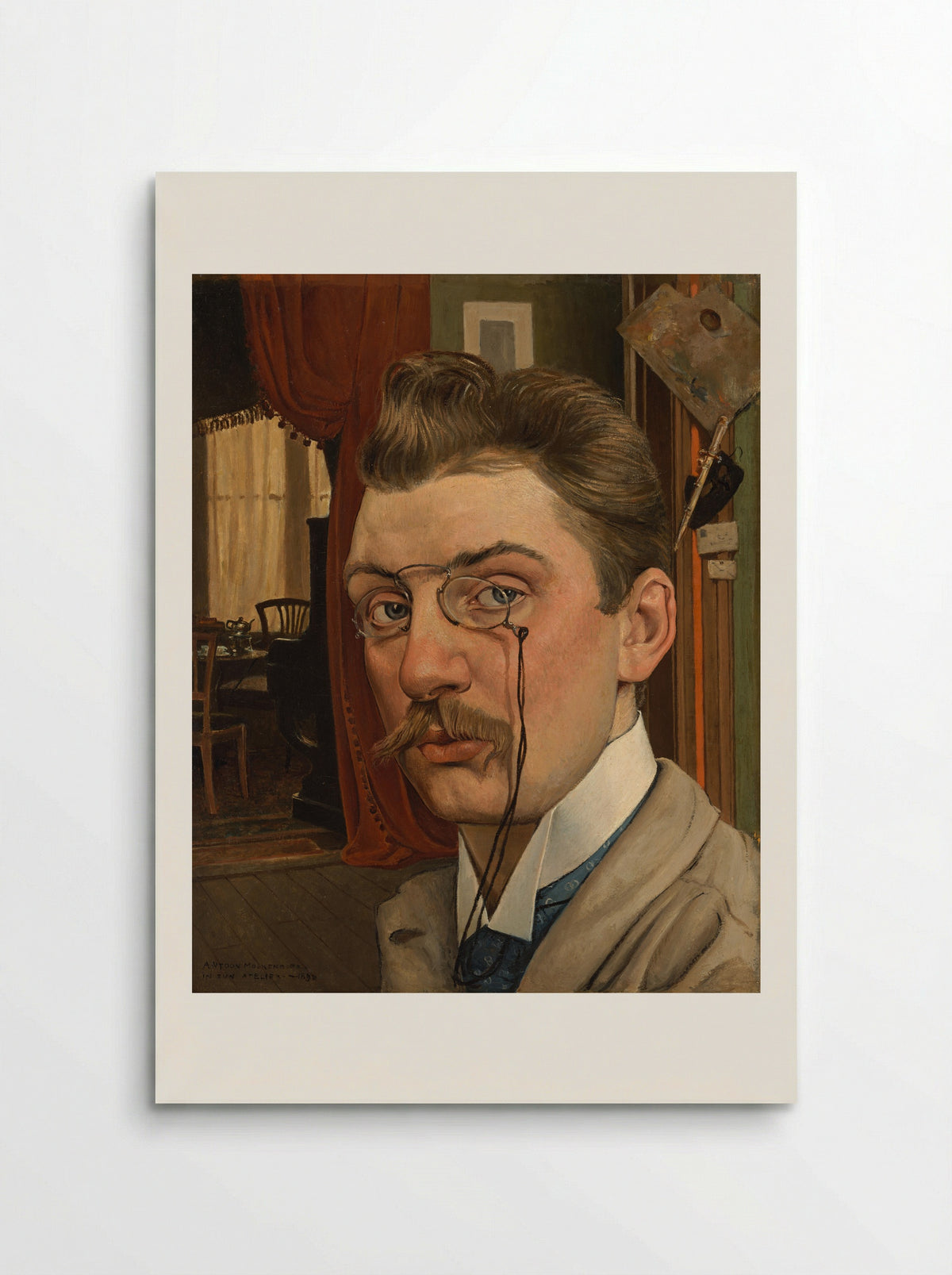Self-portrait in his Studio - Antoon Molkenboer - Poster