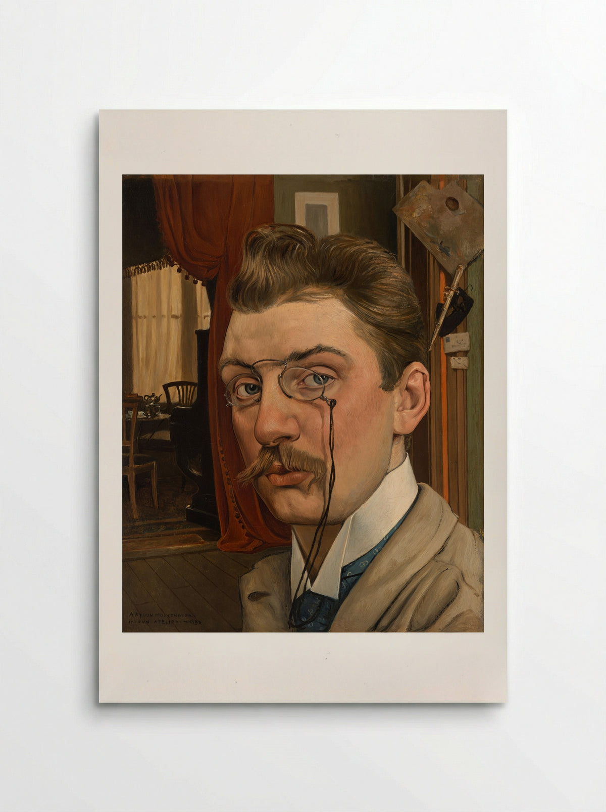 Self-portrait in his Studio - Antoon Molkenboer - Poster