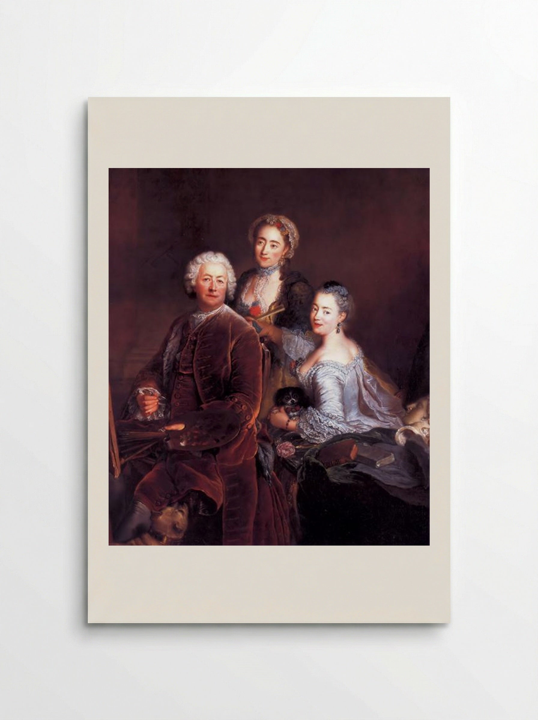 Self-portrait with Daughters - Antoine Pesne - Poster