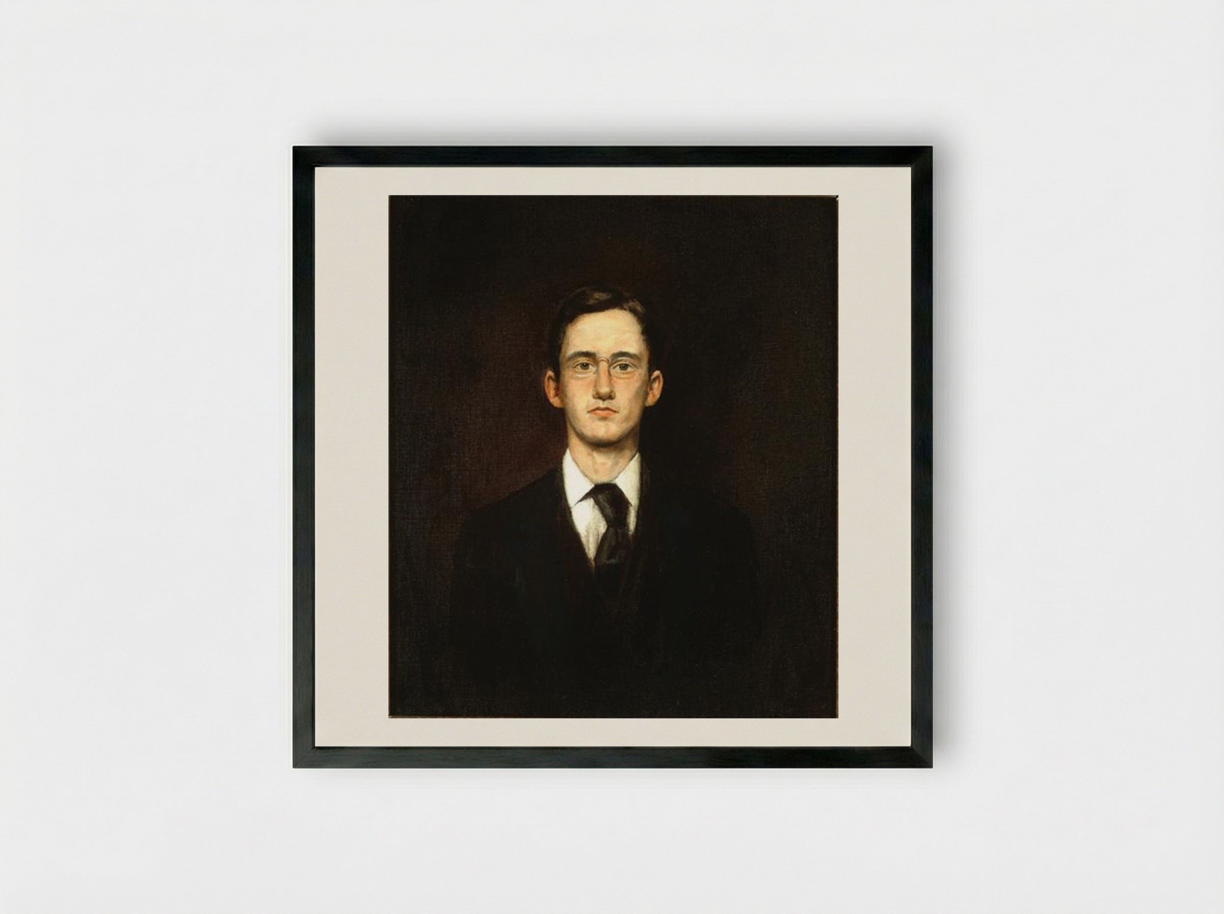 Self-portrait - John French Sloan - Framed Print Black