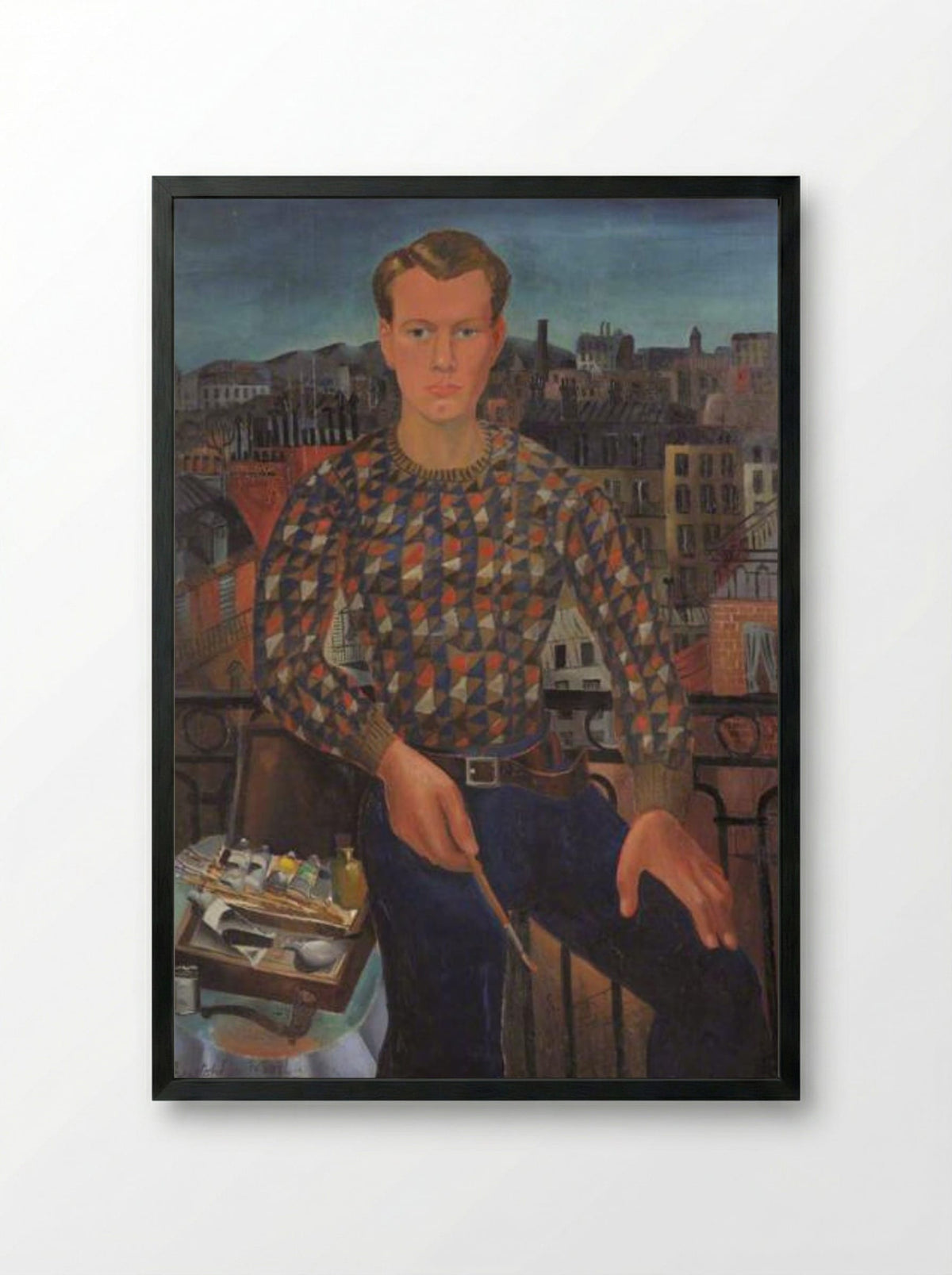 Self-portrait - Christopher Wood - Framed Print Black