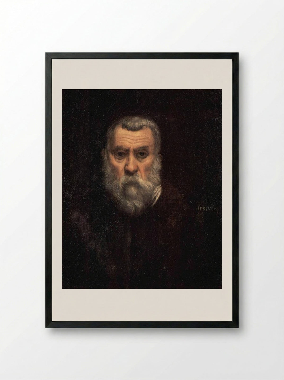 Self-portrait - Tintoretto - Framed Print Black