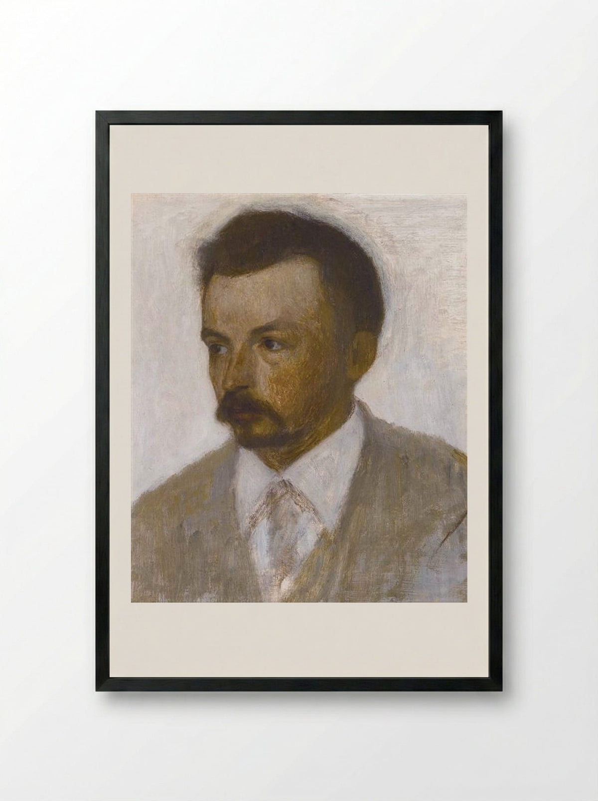 Self-portrait - Vilhelm Hammershøi - Framed Print Black