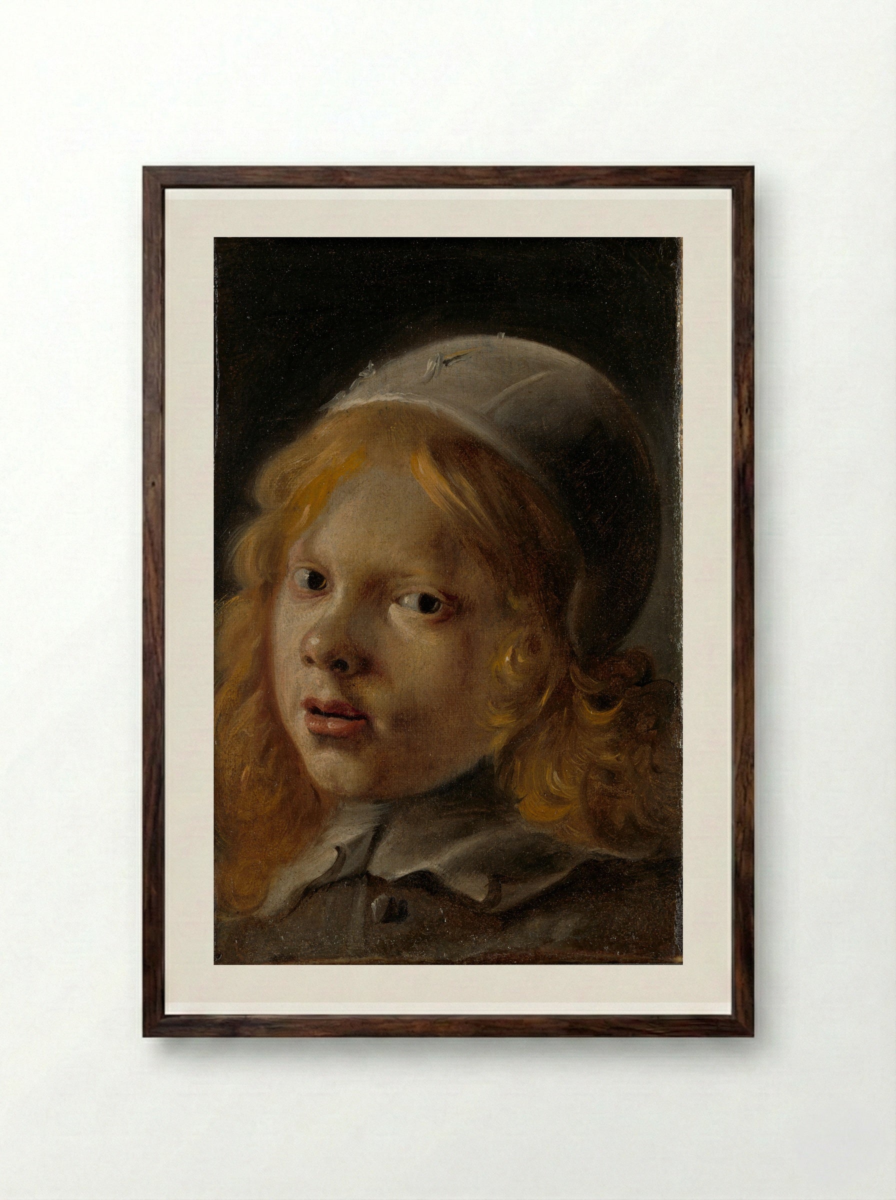 Self-portrait - Moses ter Borch - Framed Print Dark Wood