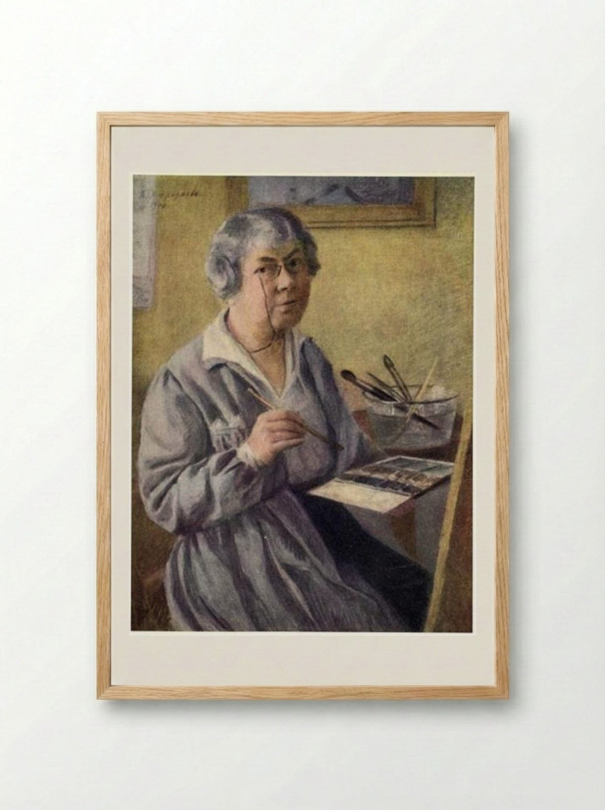 Self-portrait - Anna Ostroumova-Lebedeva - Framed Print Wood