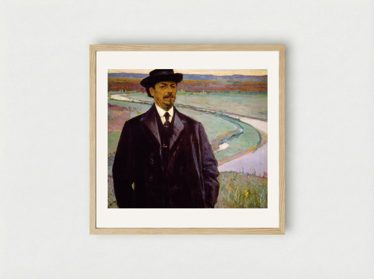 Self-portrait - Mikhail Nesterov - Framed Print Wood