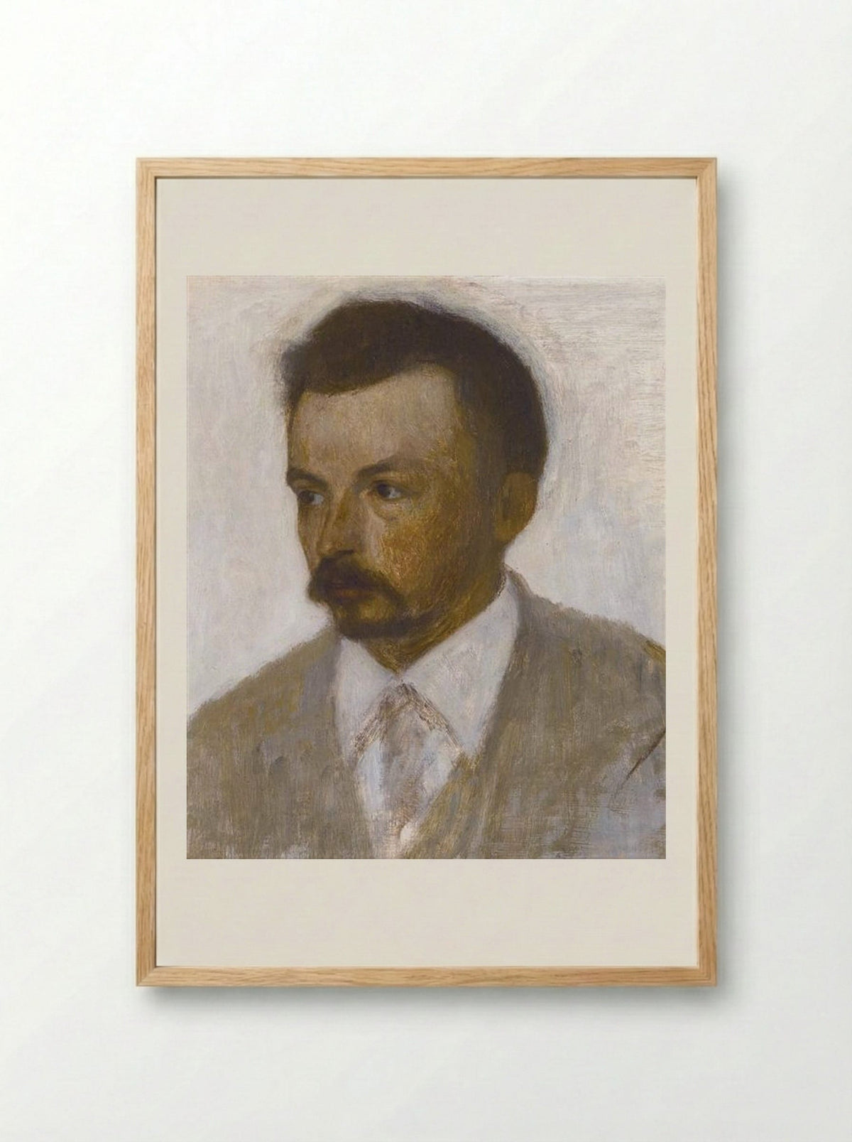 Self-portrait - Vilhelm Hammershøi - Framed Print Wood