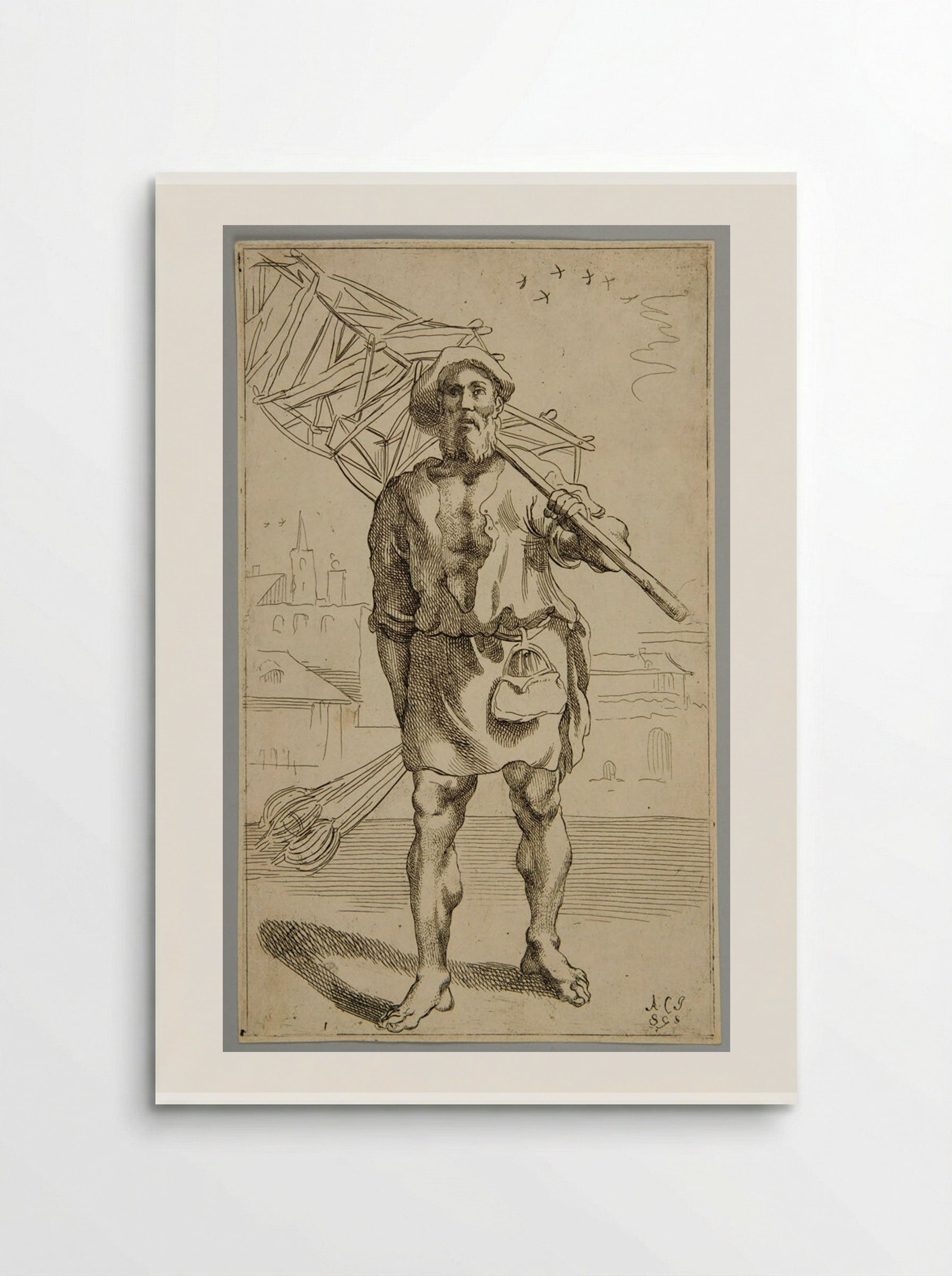 Seller of Distaffs - Simon Guillain - Poster