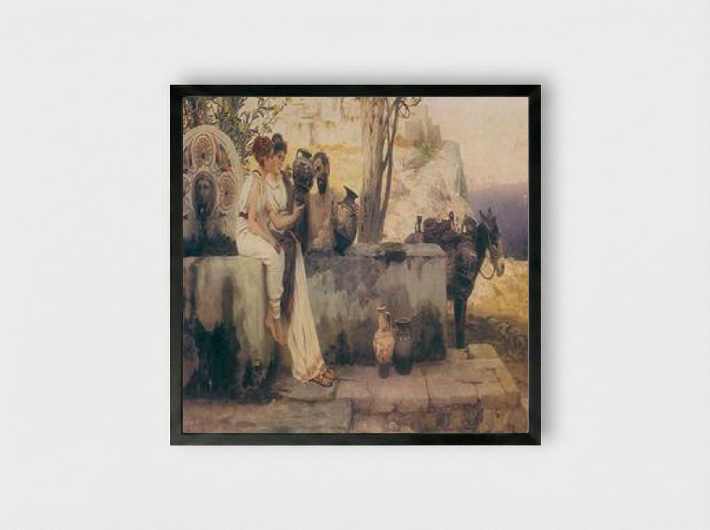 Seller of Vases - Henryk Siemiradzki - Framed Print Black