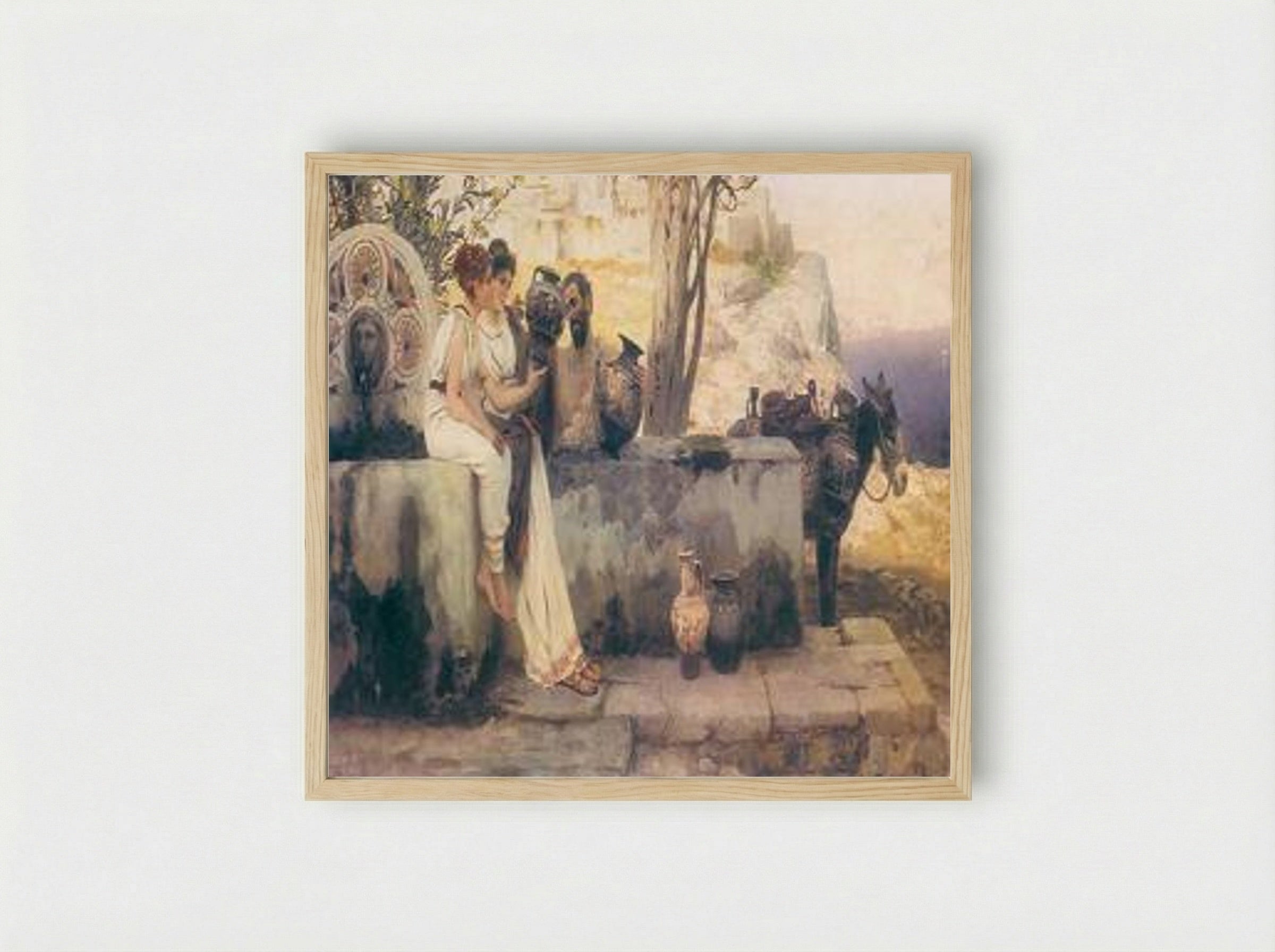 Seller of Vases - Henryk Siemiradzki - Framed Print Wood