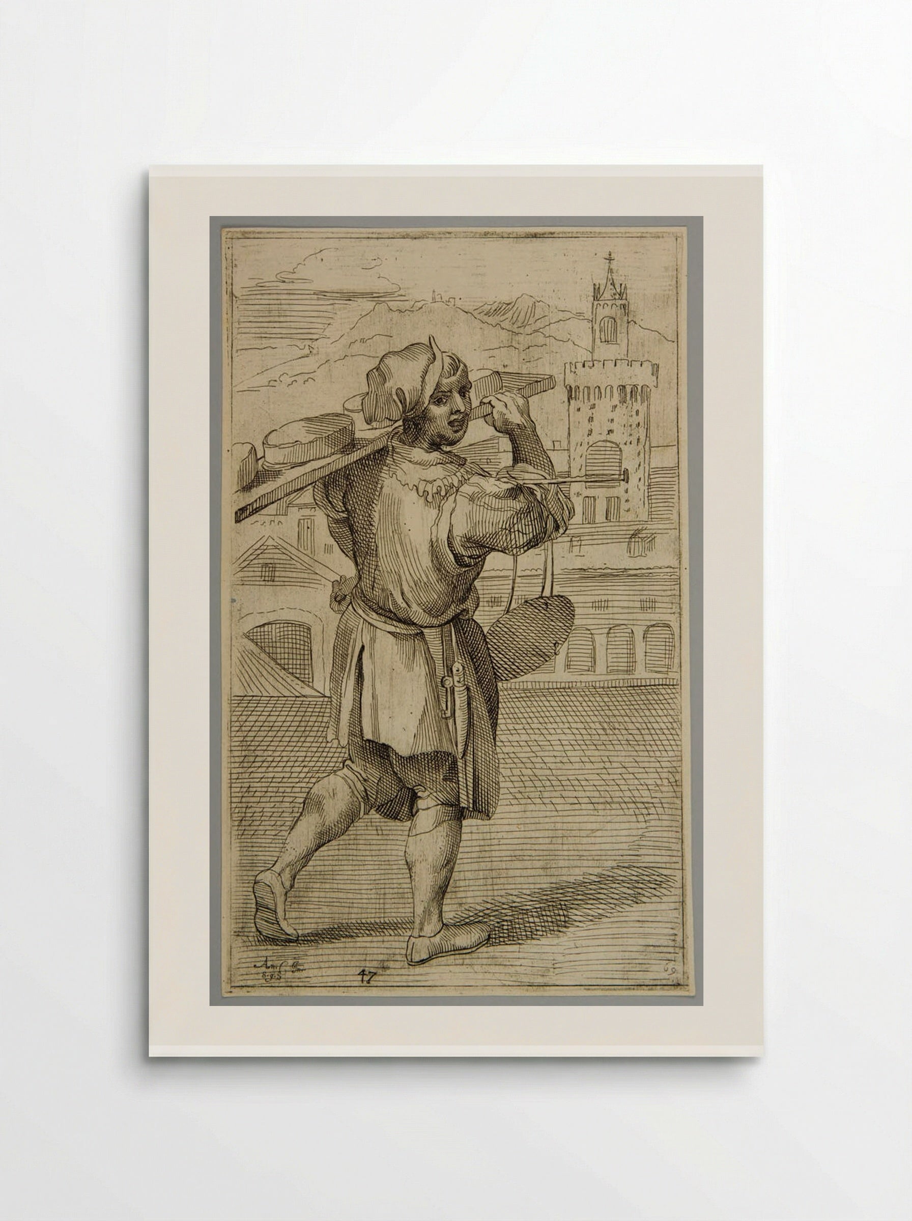 Selling fresh cheese!, plate 47 - Simon Guillain - Poster