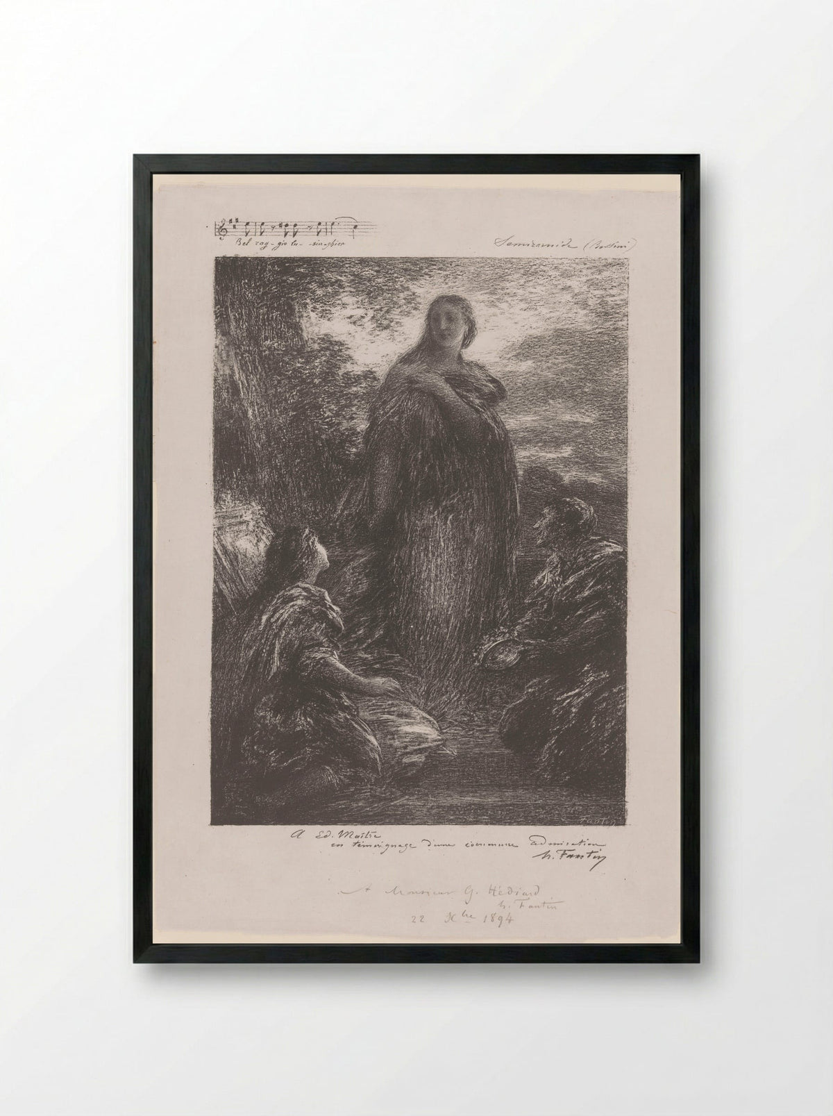 Semiramide - Henri Fantin-Latour - Framed Print Black