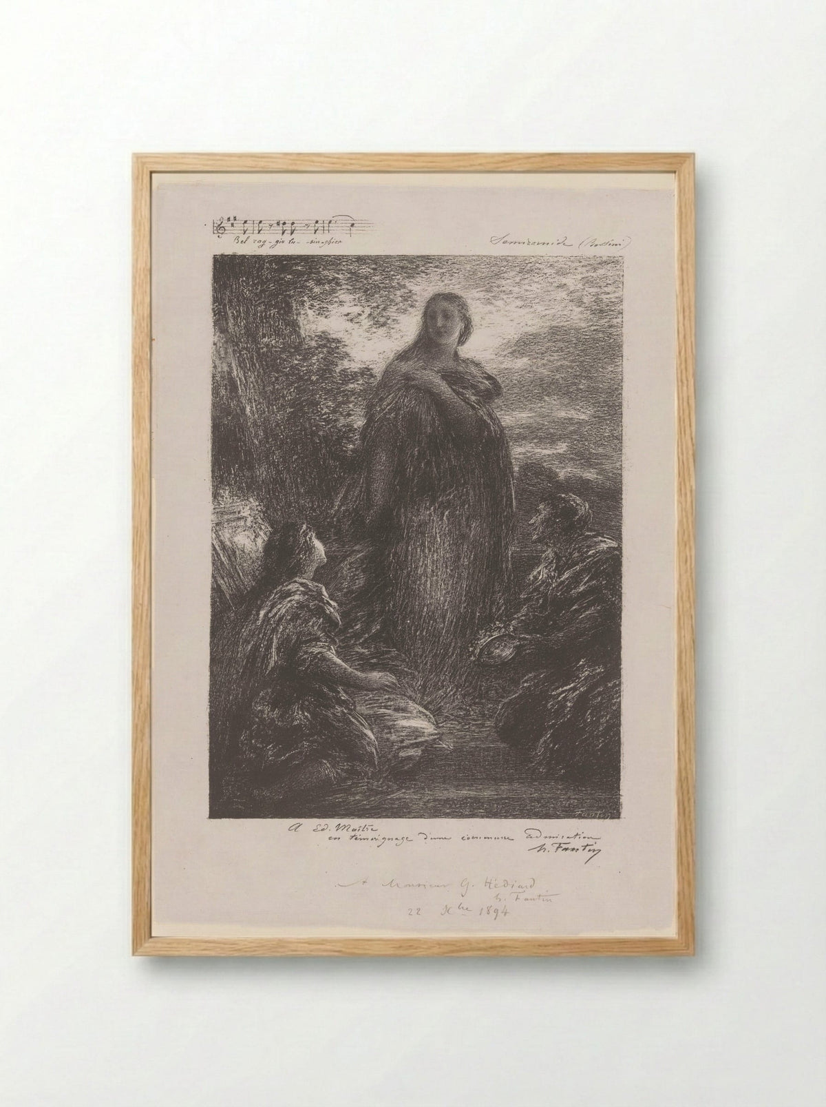 Semiramide - Henri Fantin-Latour - Framed Print Wood