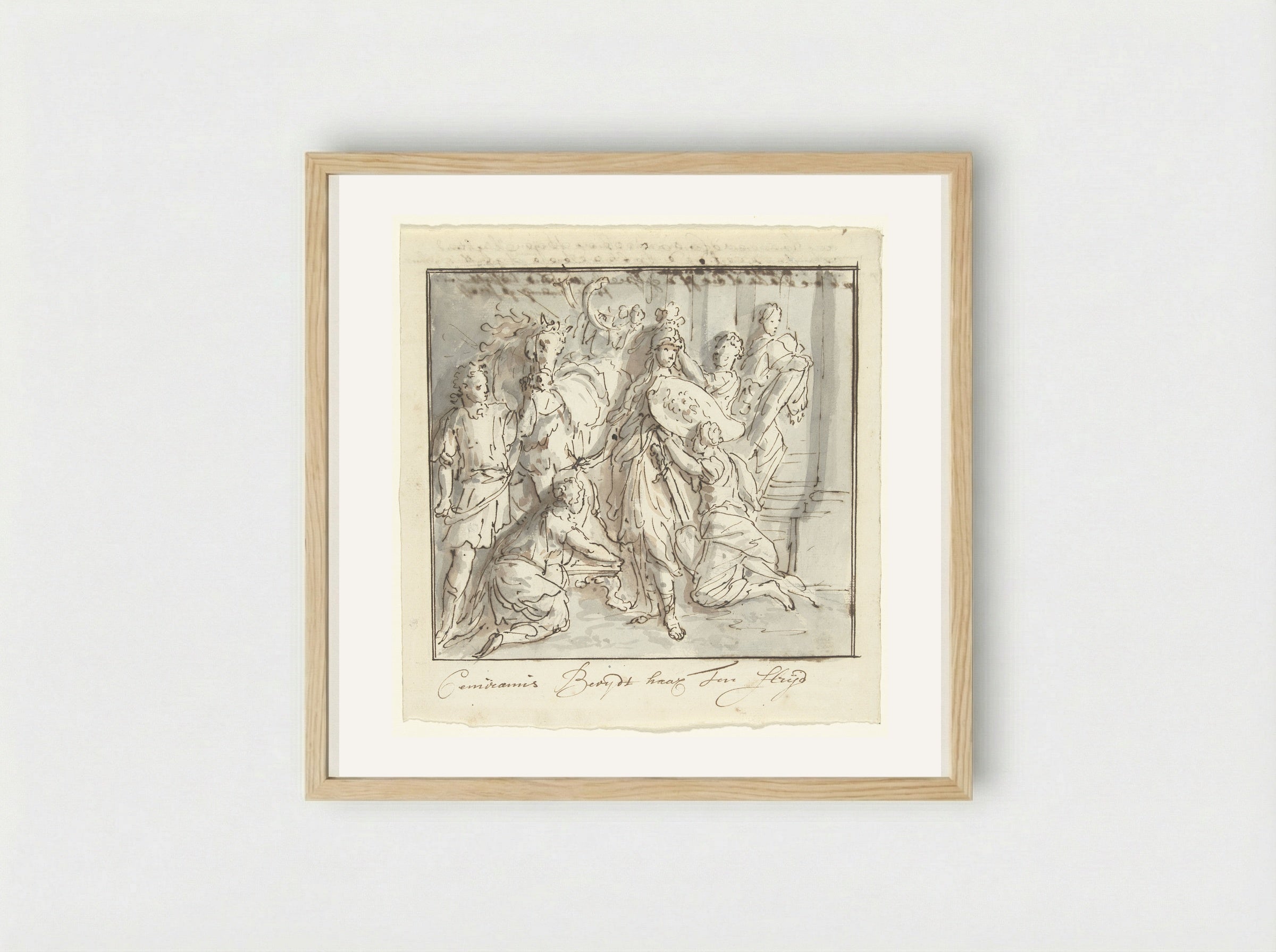 Semiramis Prepares for Battle - Elias van Nijmegen - Framed Print Wood