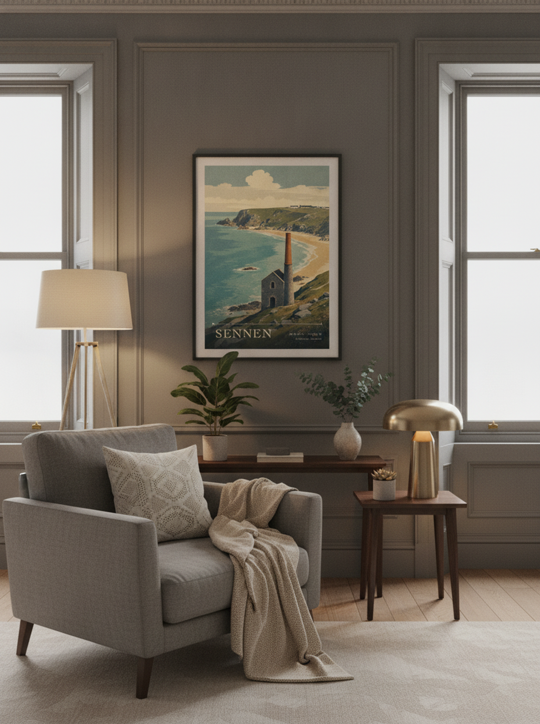 Sennen Cornwall England Travel Poster - Lifestyle