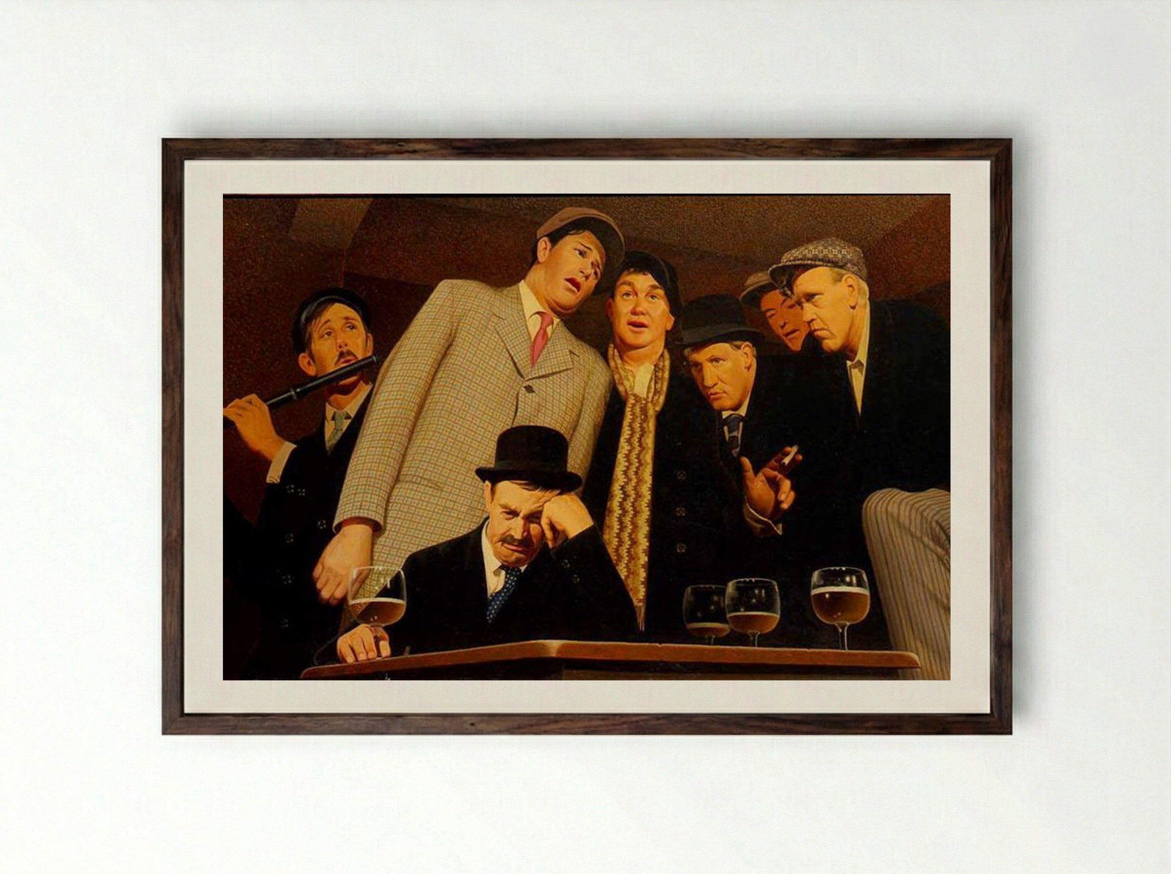 Sentimental Ballad - Grant Wood - Framed Print Dark Wood
