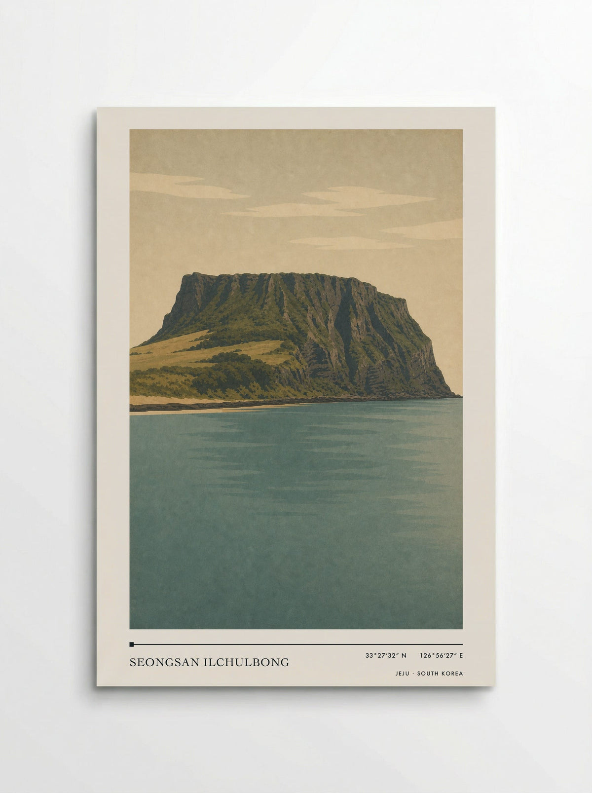 Seongsan Ilchulbong travel poster print