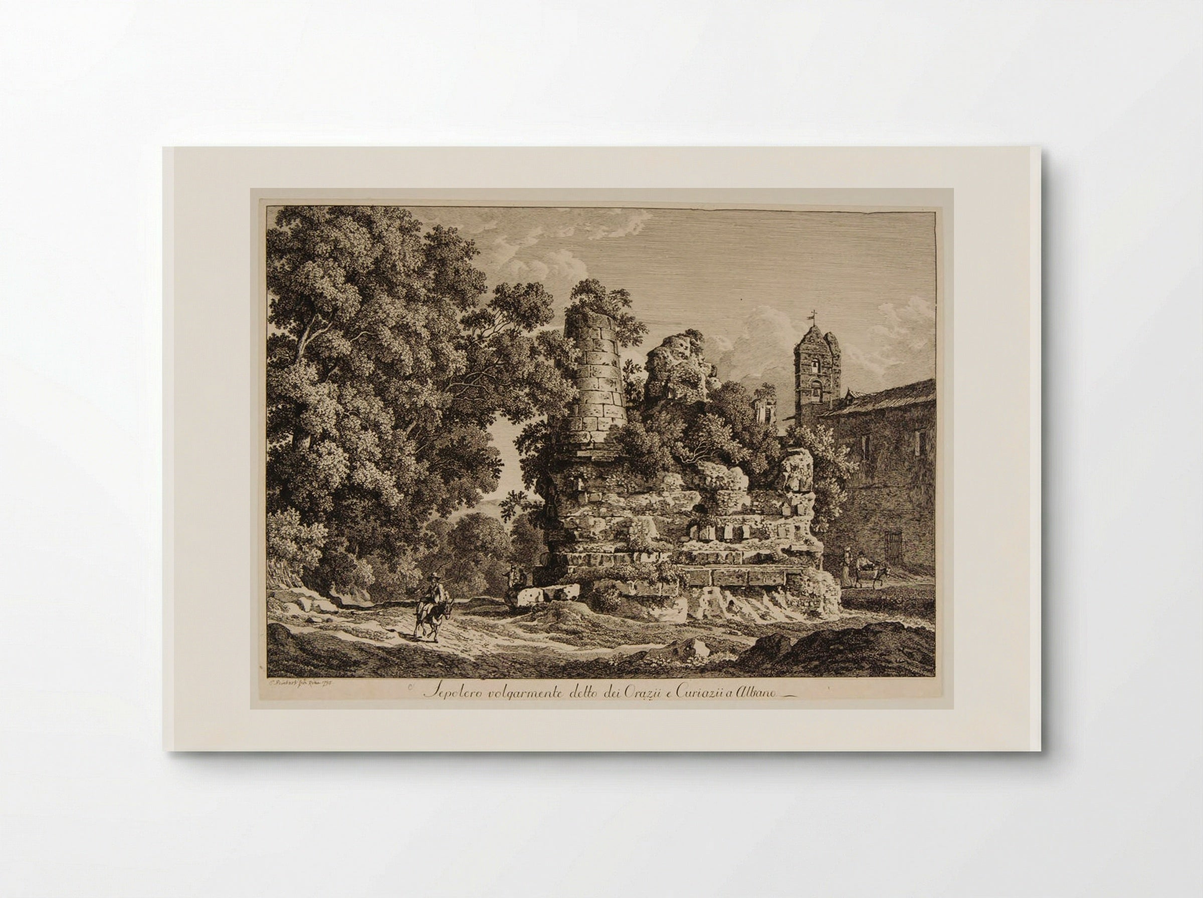 Sepolcro volgarmente detto dei Orazii e Curiazii a Albano - Johann Christian Reinhart - Poster