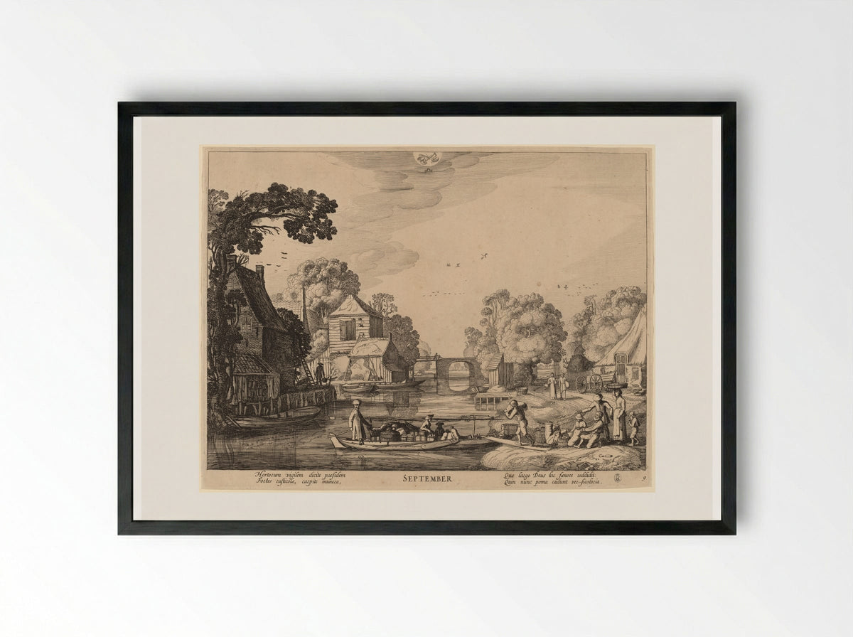September - Jan van de Velde II - Framed Print Black