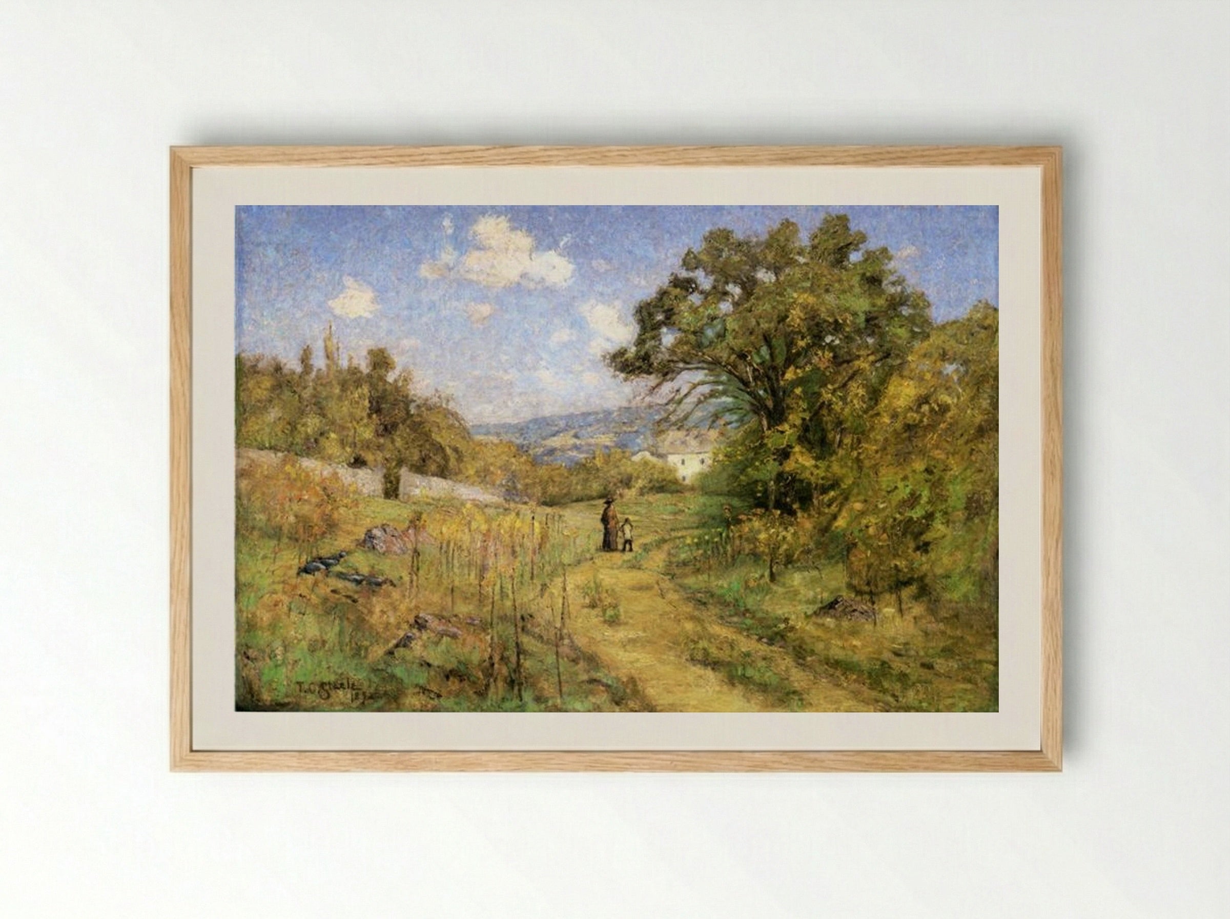 September - T. C. Steele - Framed Print Wood