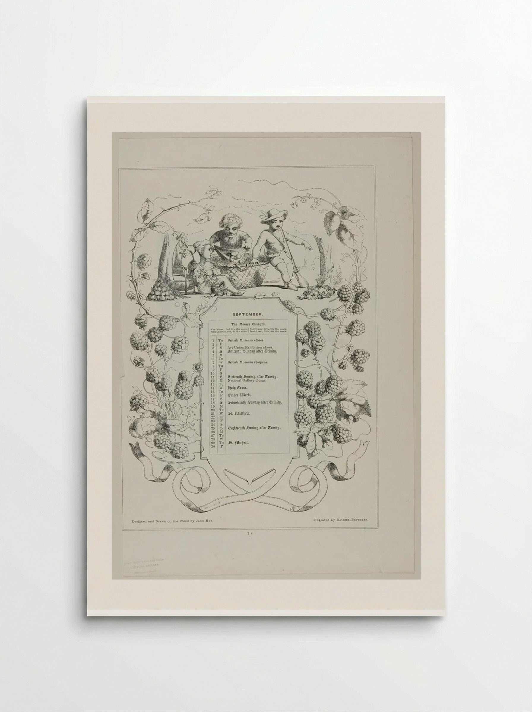 September - Edward Dalziel - Poster