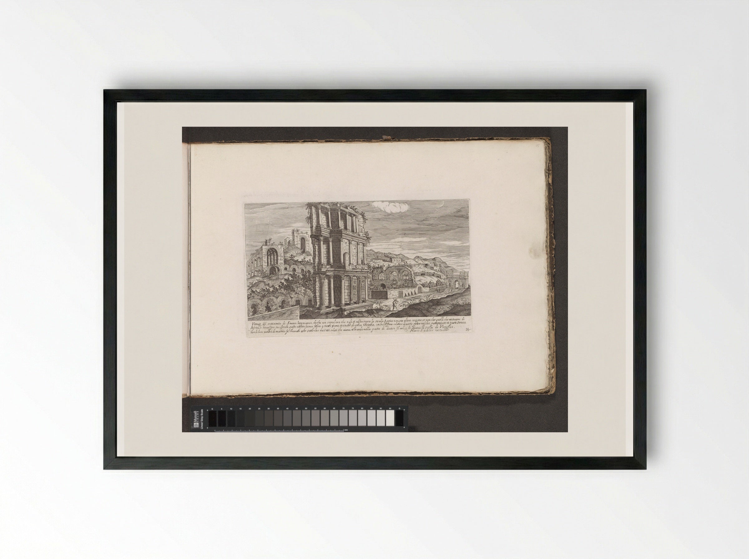 Septizonium - Giovanni Giacomo de' Rossi - Framed Print Black
