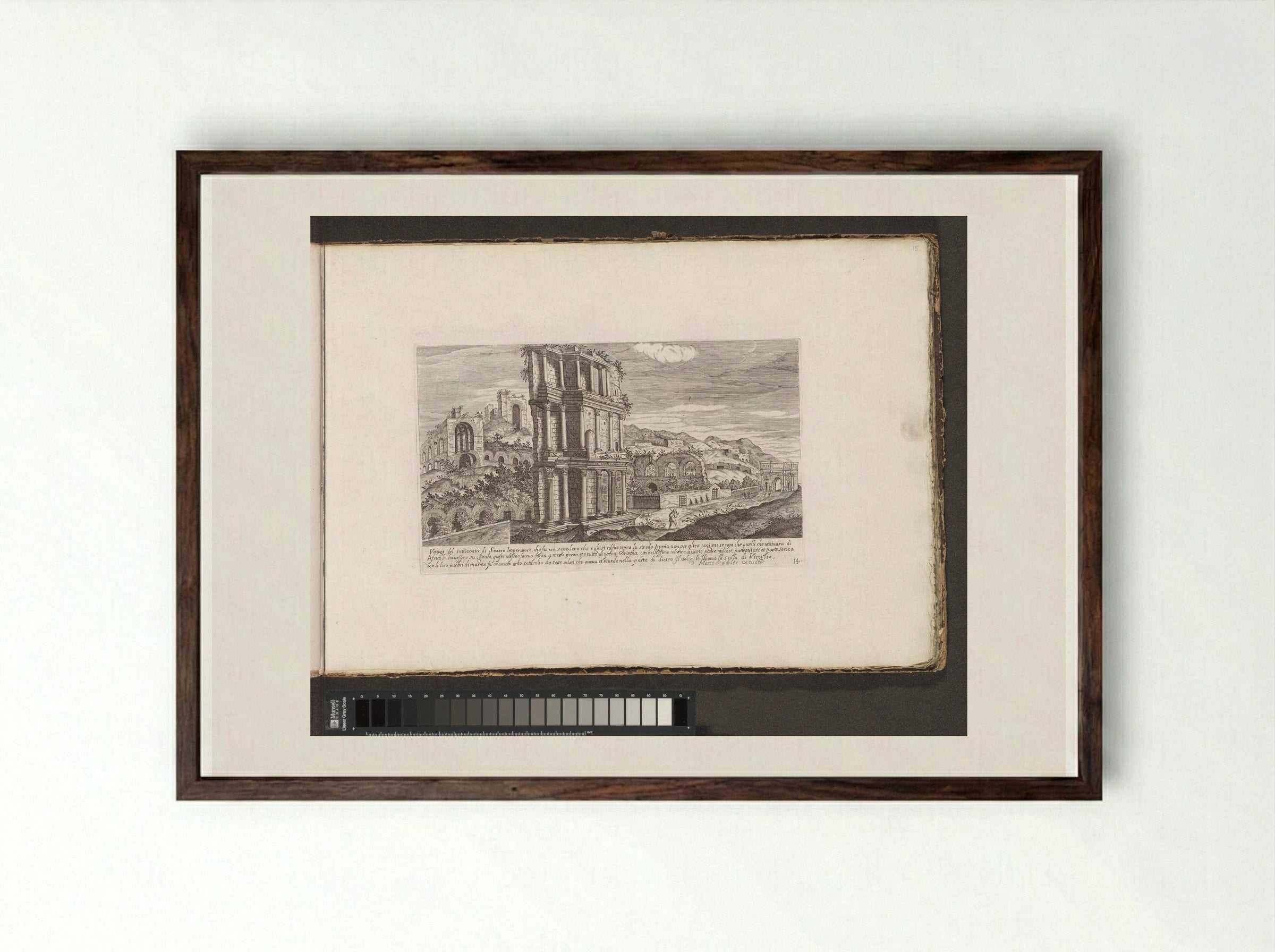 Septizonium - Giovanni Giacomo de' Rossi - Framed Print Dark Wood