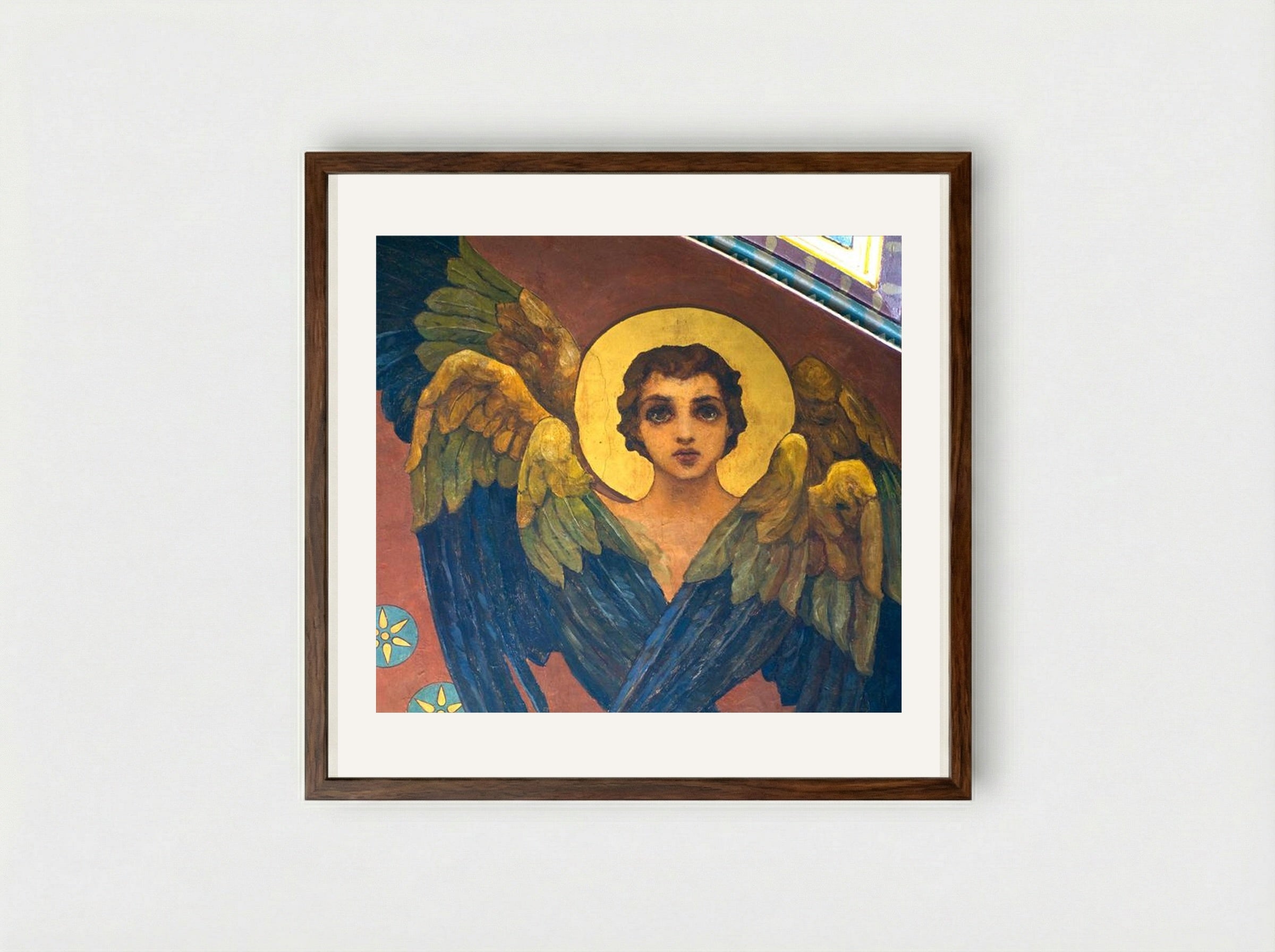 Seraphim - Wilhelm Kotarbinski - Framed Print Dark Wood