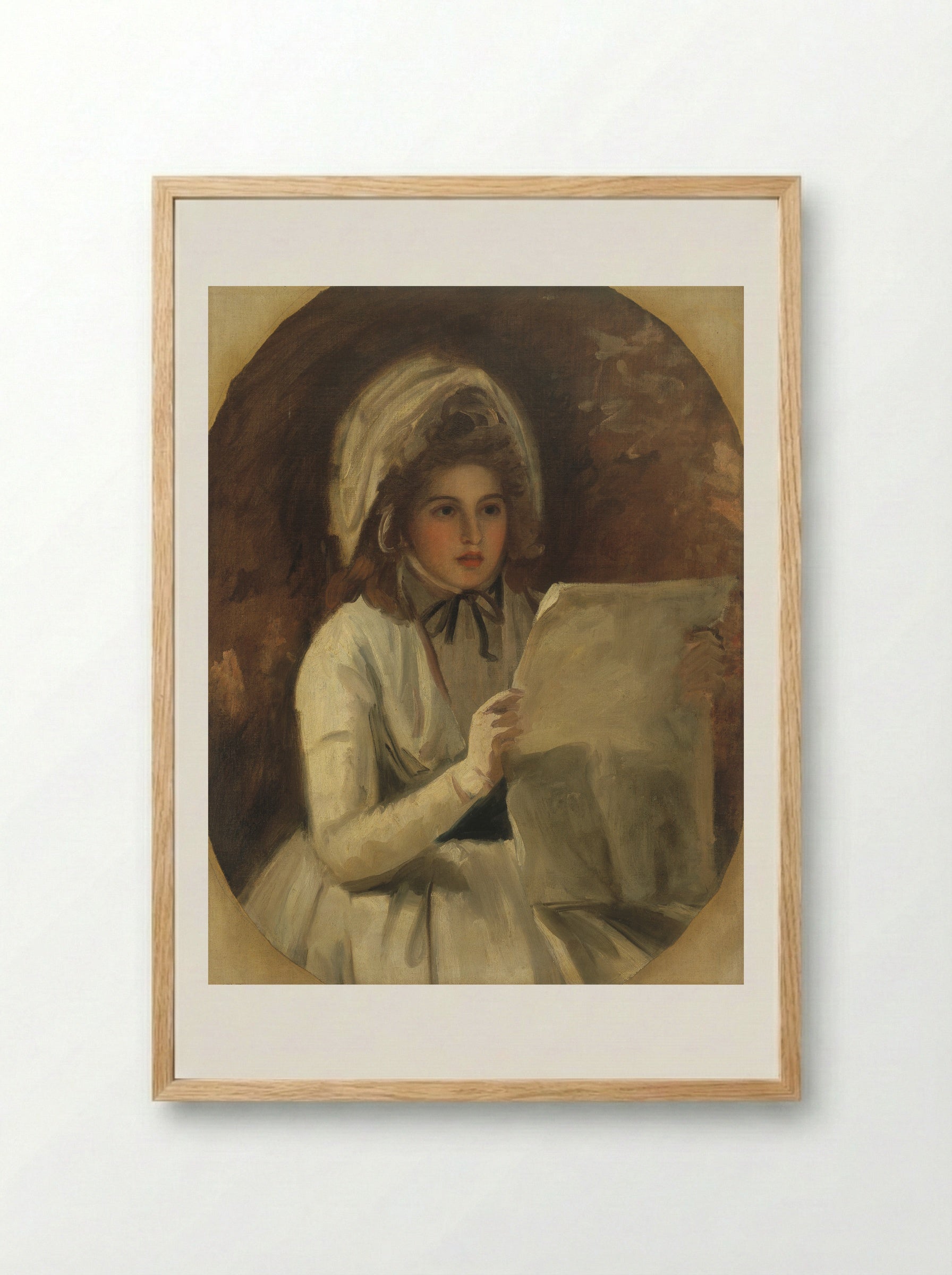 Serena Reading - George Romney - Framed Print Wood