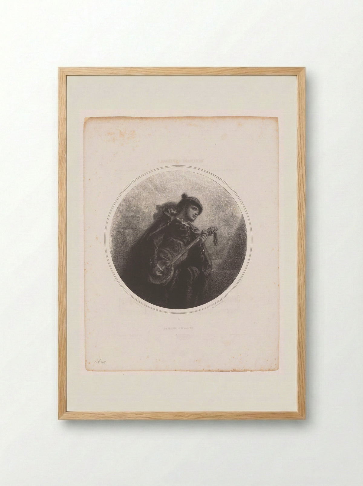 Serenade Espagnole - Achille Martinet - Framed Print Wood