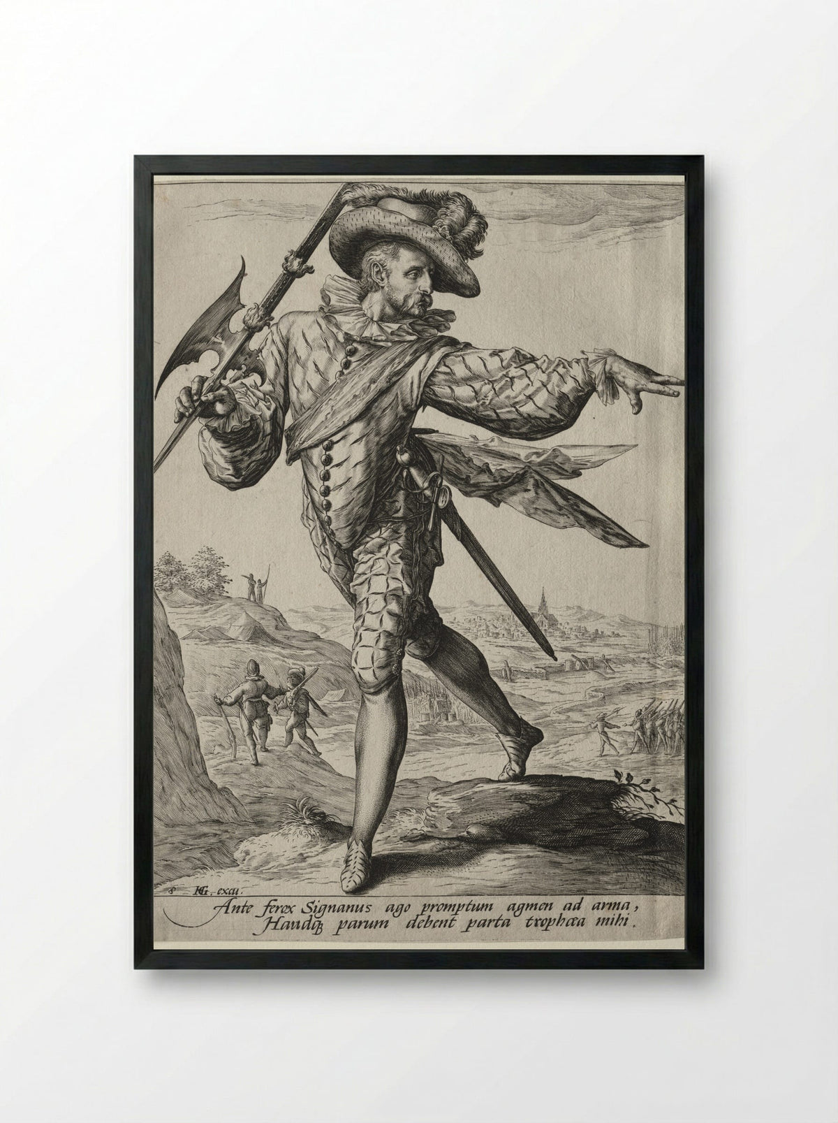Sergeant - Jacques de Gheyn II - Framed Print Black