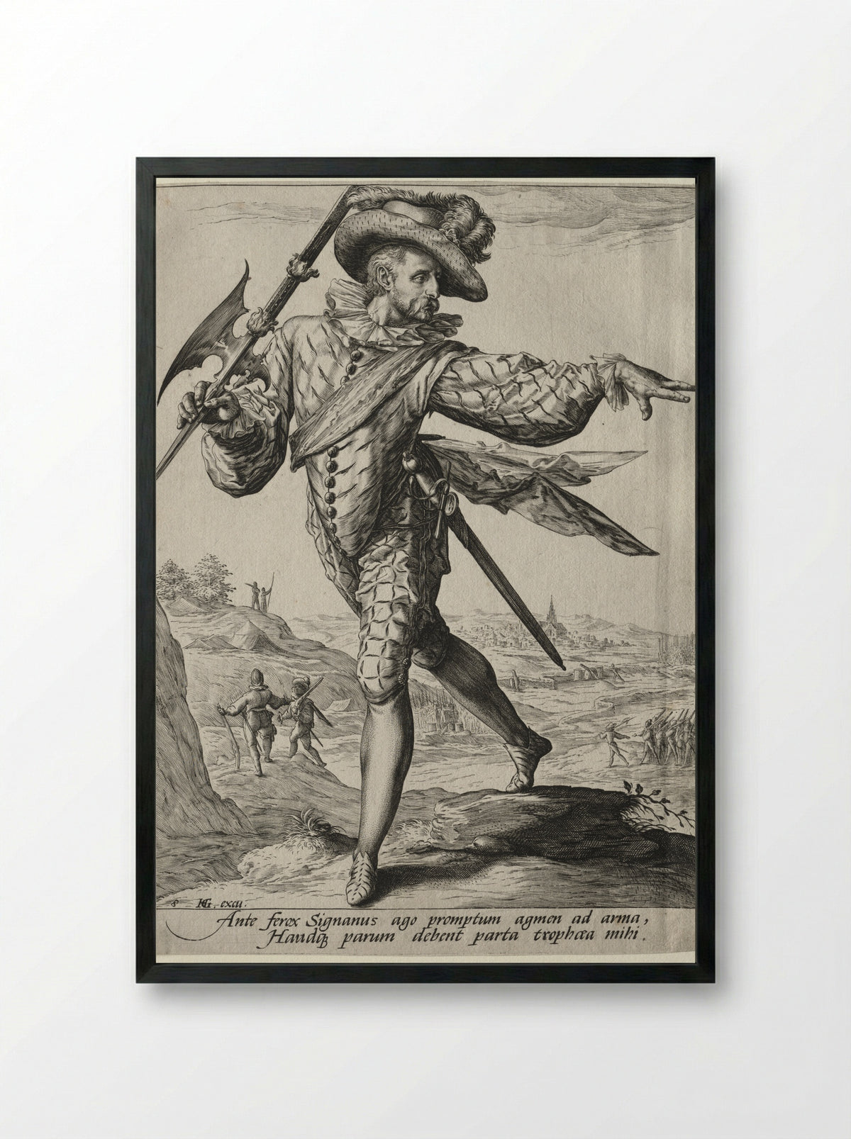 Sergeant - Jacques de Gheyn II - Framed Print Black