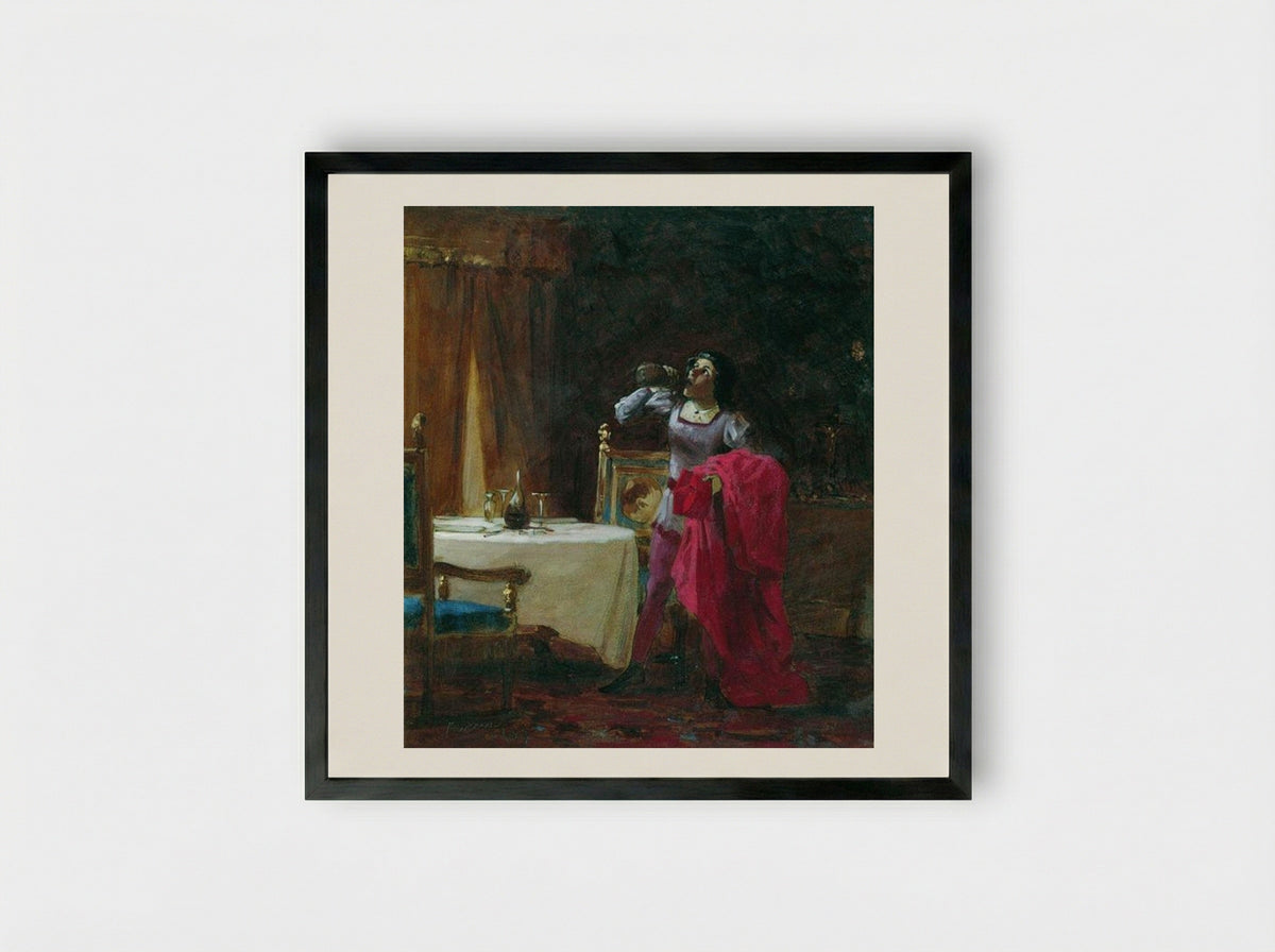 Servant of Cardinal - Fyodor Bronnikov - Framed Print Black