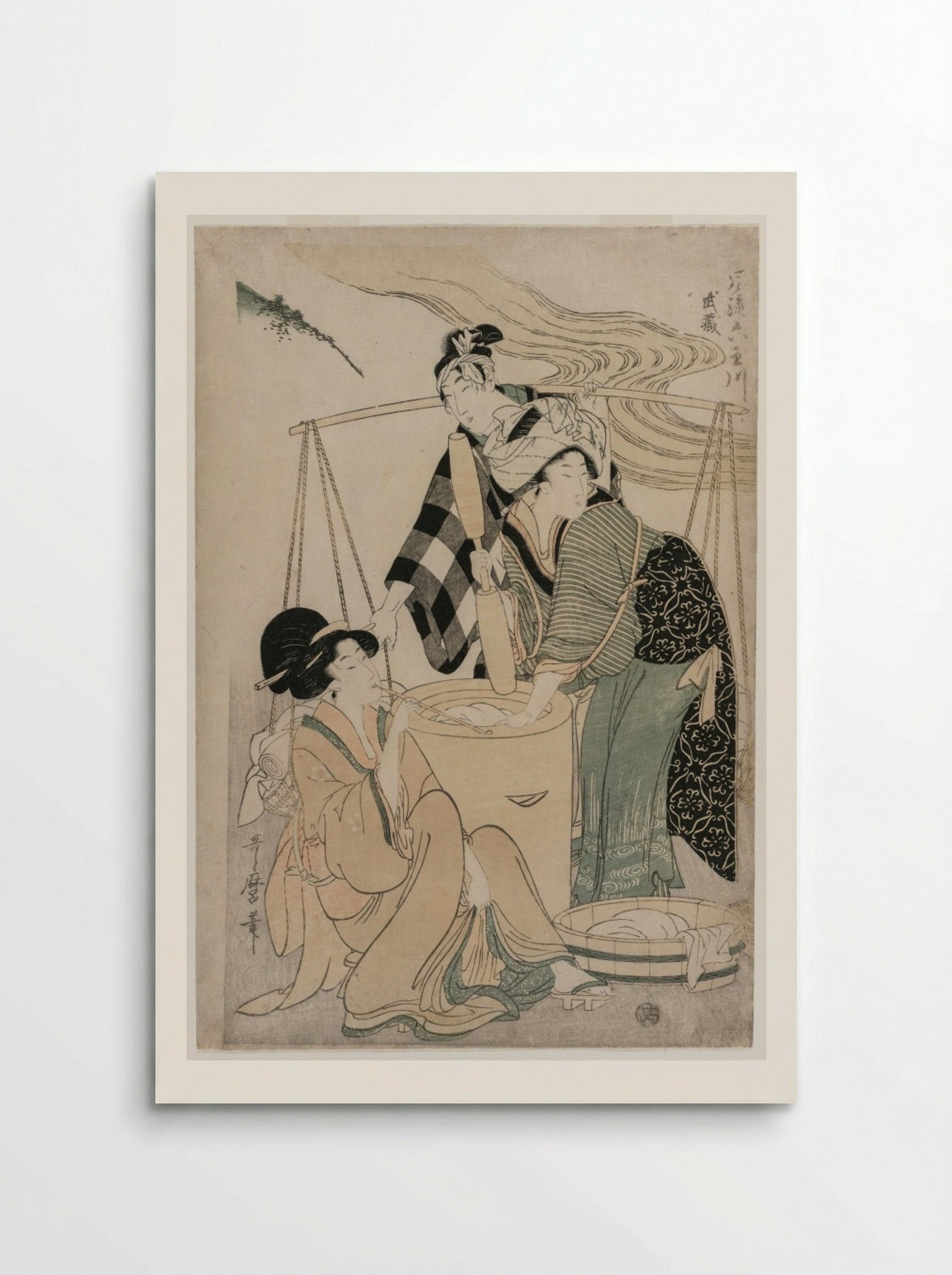 Settsu Province from the series Fashionable Six Jewel Rivers - Kitagawa Utamaro - Poster