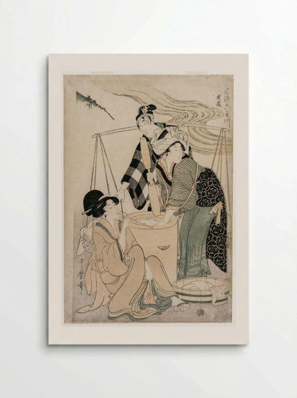 Settsu Province from the series Fashionable Six Jewel Rivers - Kitagawa Utamaro - Poster